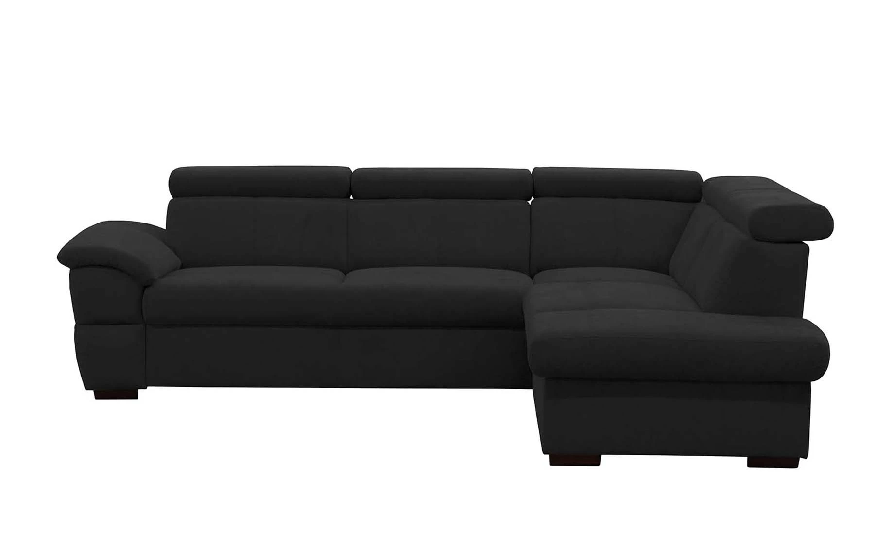 Town ugaona garnitura sa ležajem desna crna 260x210x82/96 cm