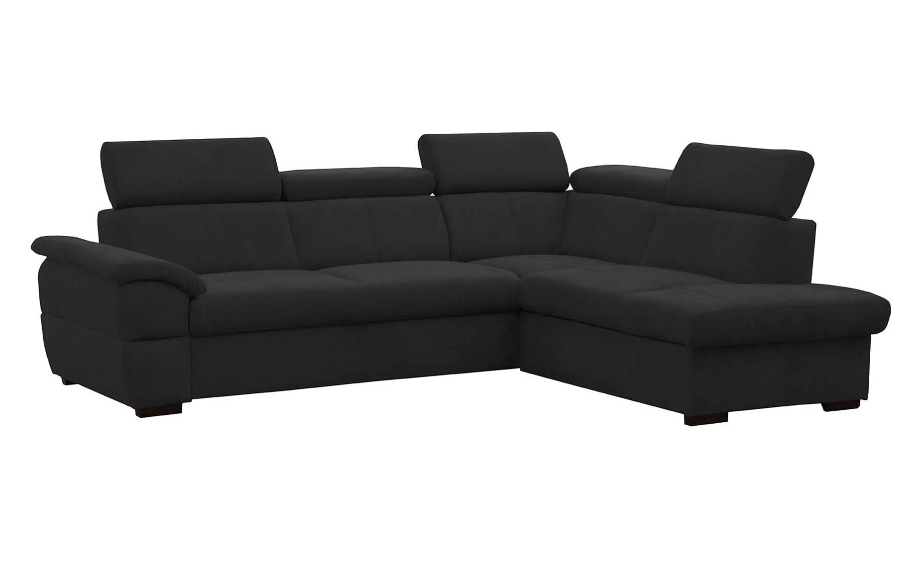 Town ugaona garnitura sa ležajem desna crna 260x210x82/96 cm