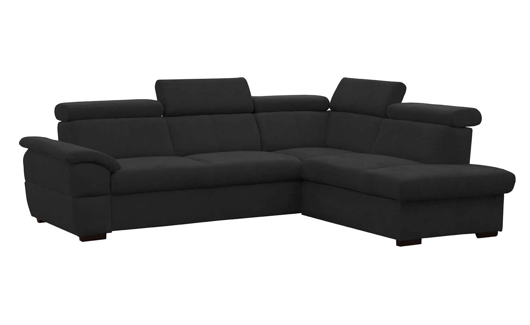 Town ugaona garnitura sa ležajem desna crna 260x210x82/96 cm