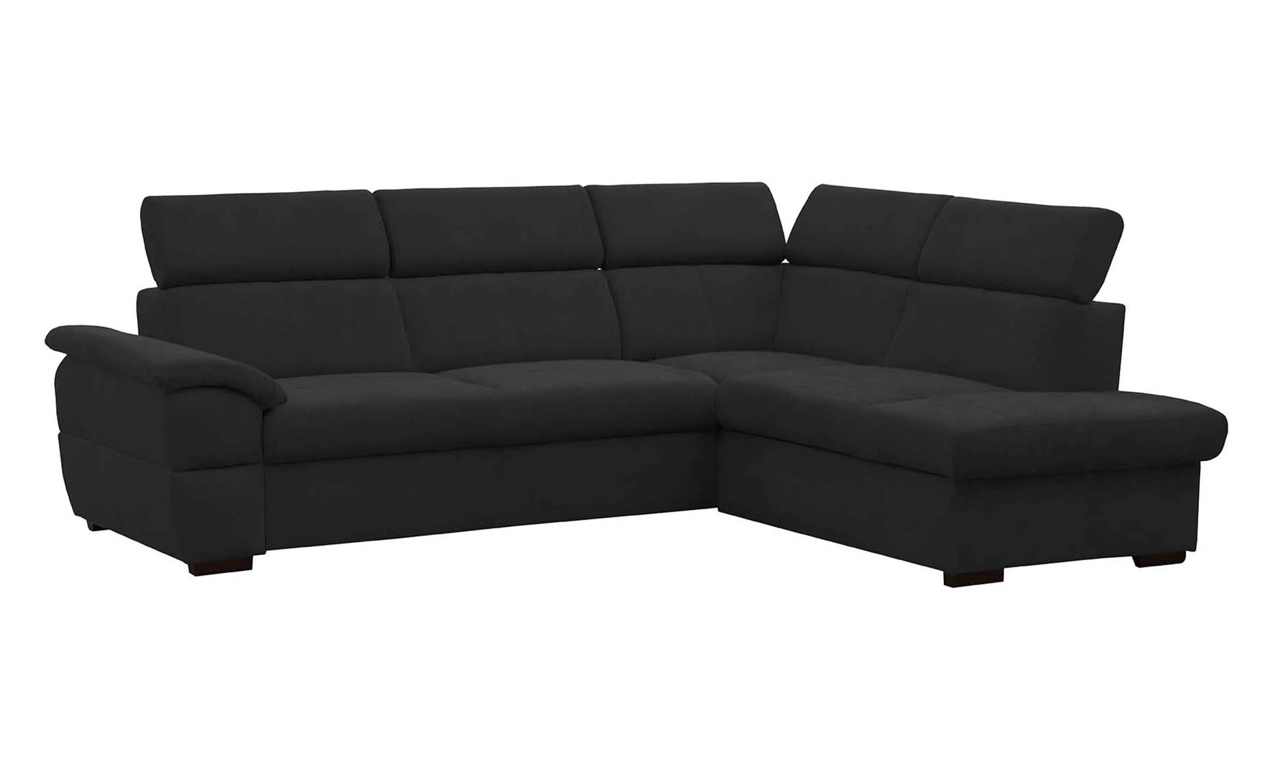 Town ugaona garnitura sa ležajem desna crna 260x210x82/96 cm