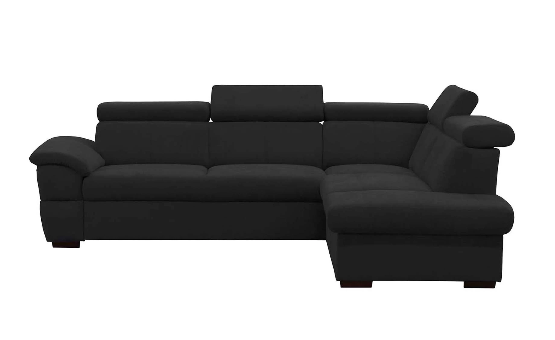 Town ugaona garnitura sa ležajem desna crna 260x210x82/96 cm