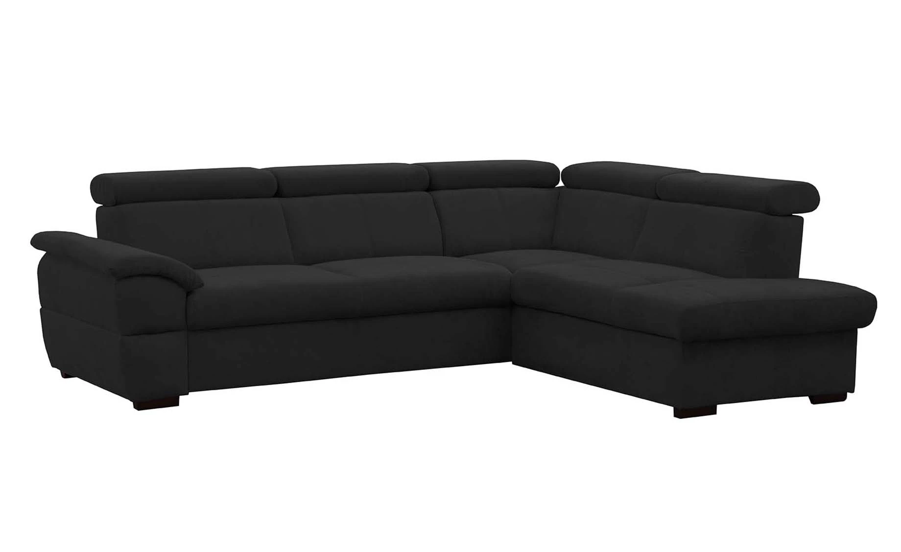 Town ugaona garnitura sa ležajem desna crna 260x210x82/96 cm