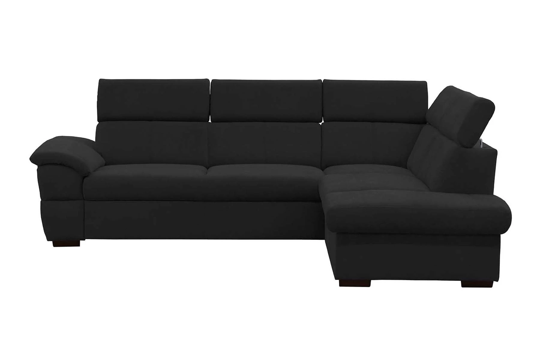 Town ugaona garnitura sa ležajem desna crna 260x210x82/96 cm