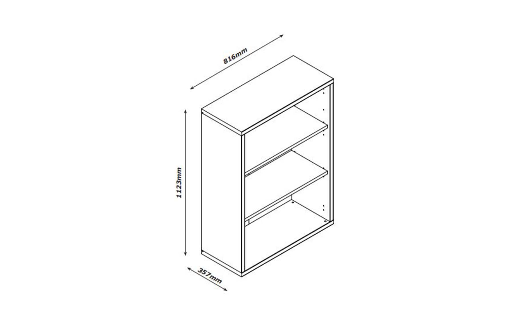 Davinci polica 3 otvora 82x36x112 cm orah