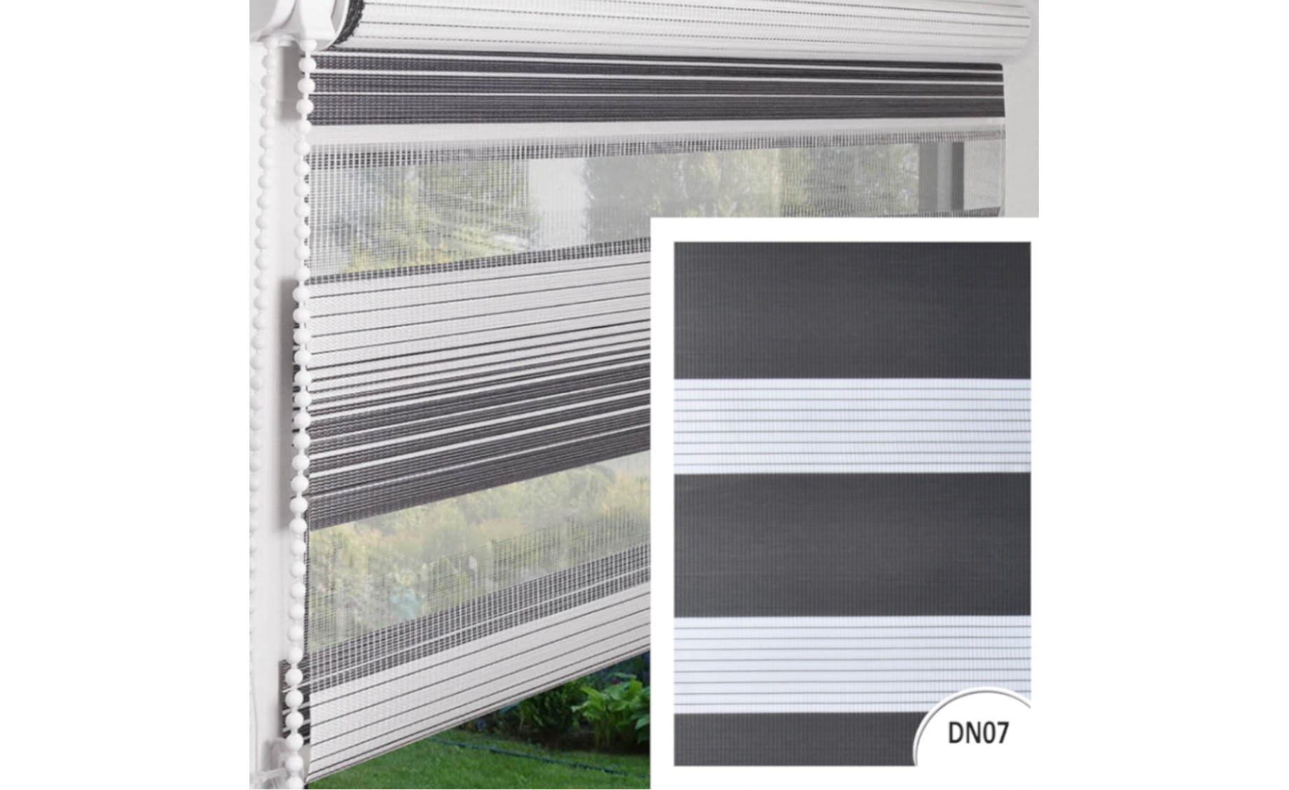 Rolo zavjesa duo, 69X220 cm, tamno siva, DN07
