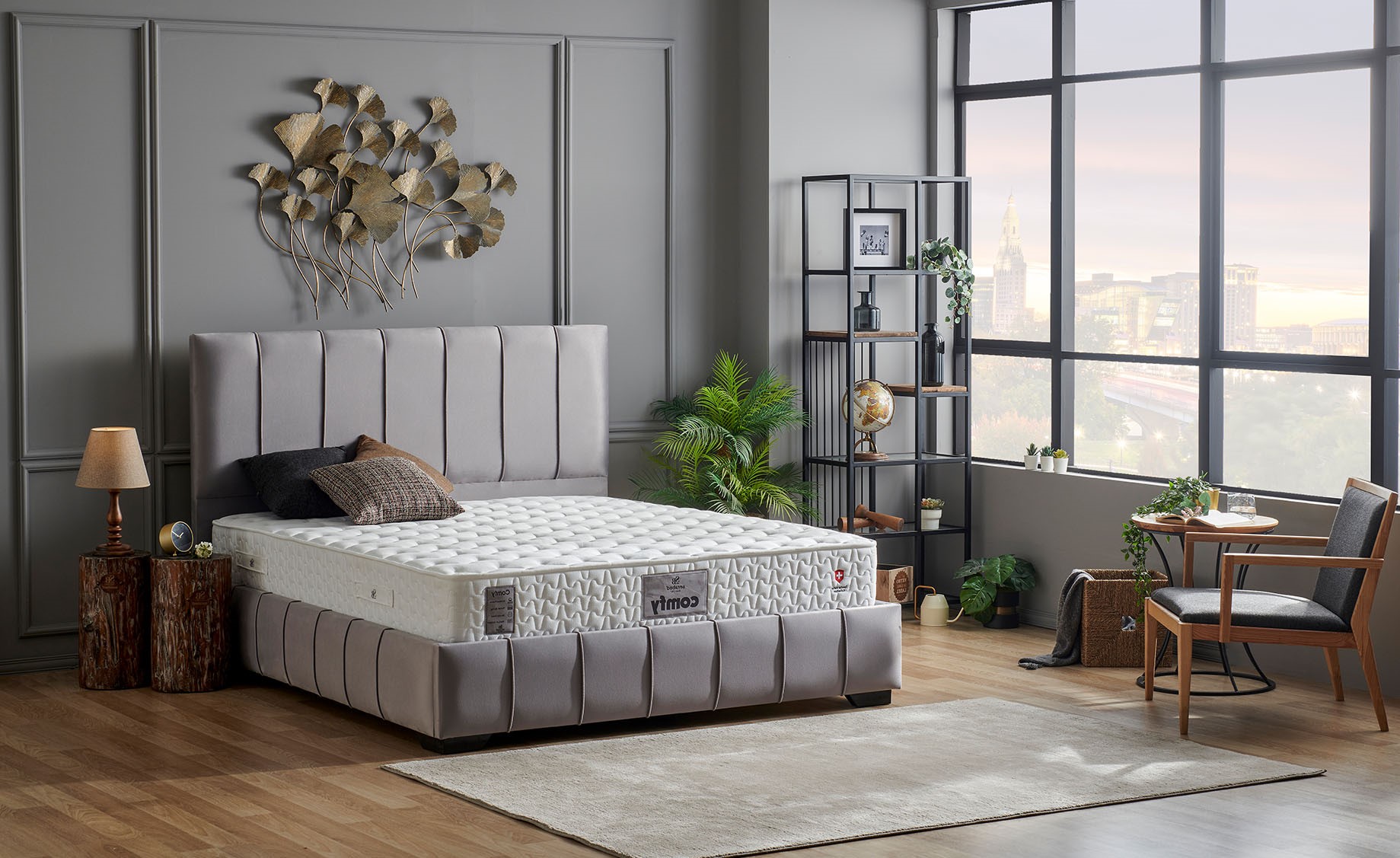 Pronto krevet s podnicom 170x210x120cm sivi
