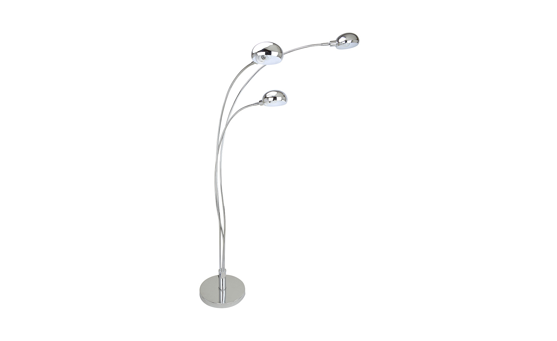 Podna lampa Loreta srebrna
