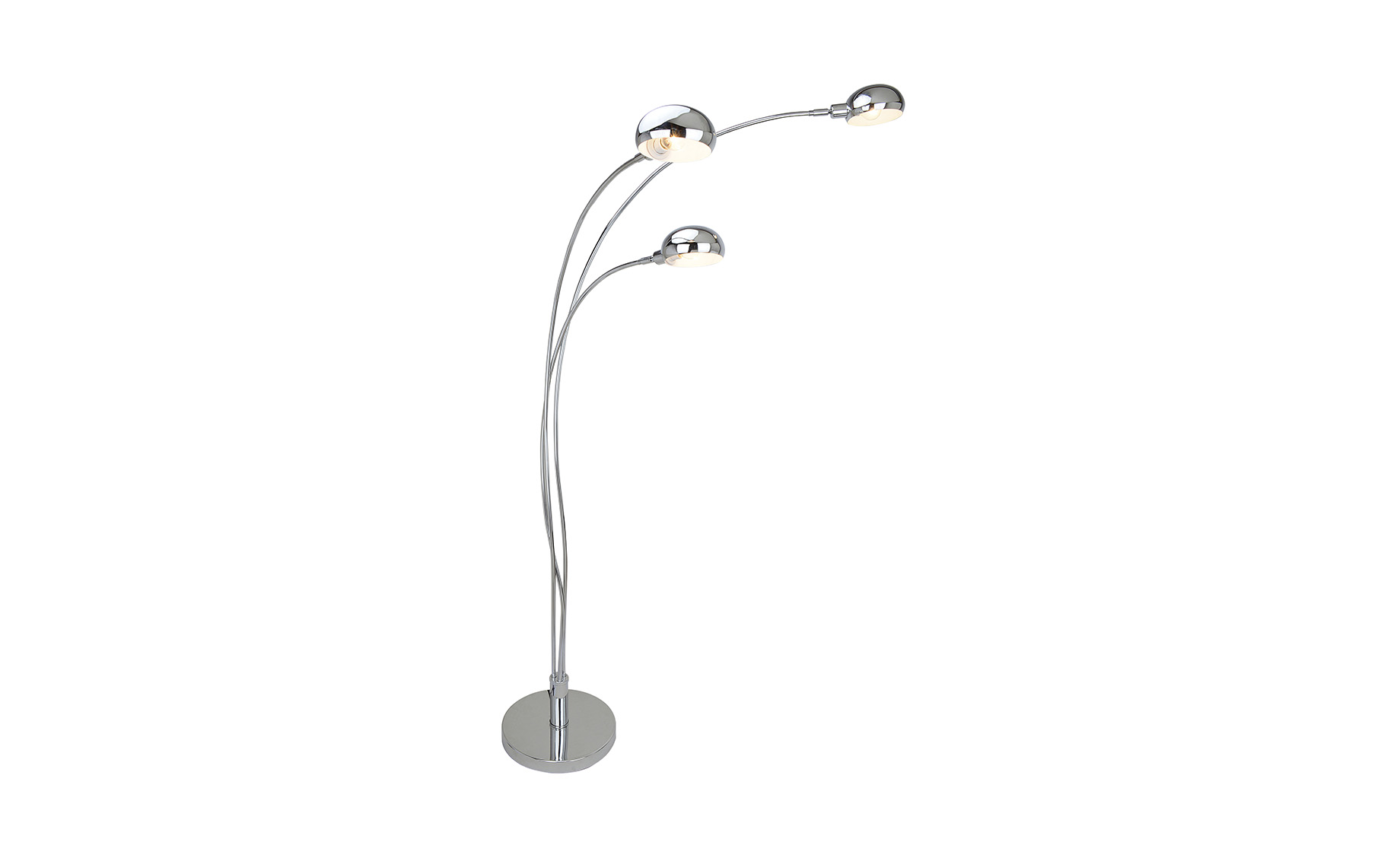 Podna lampa Loreta srebrna