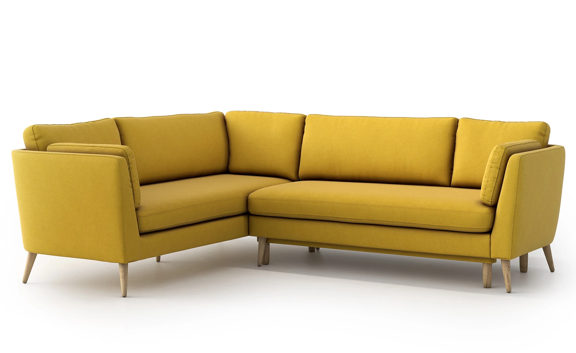 Jane ugaona garnitura sa ležajem leva žuta 250x212x86 cm