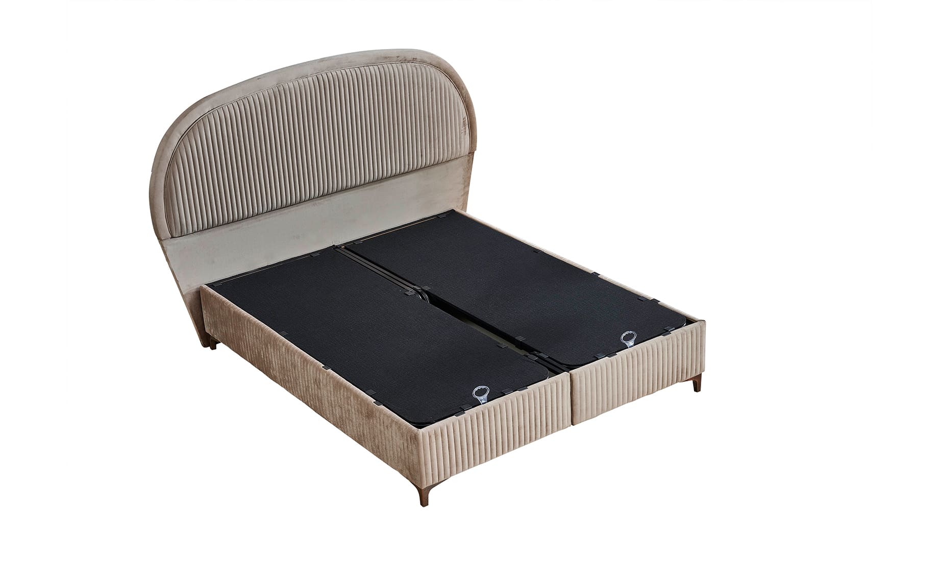 Violet boxspring krevet sa prostorom za odlaganje 136x210x133/68cm