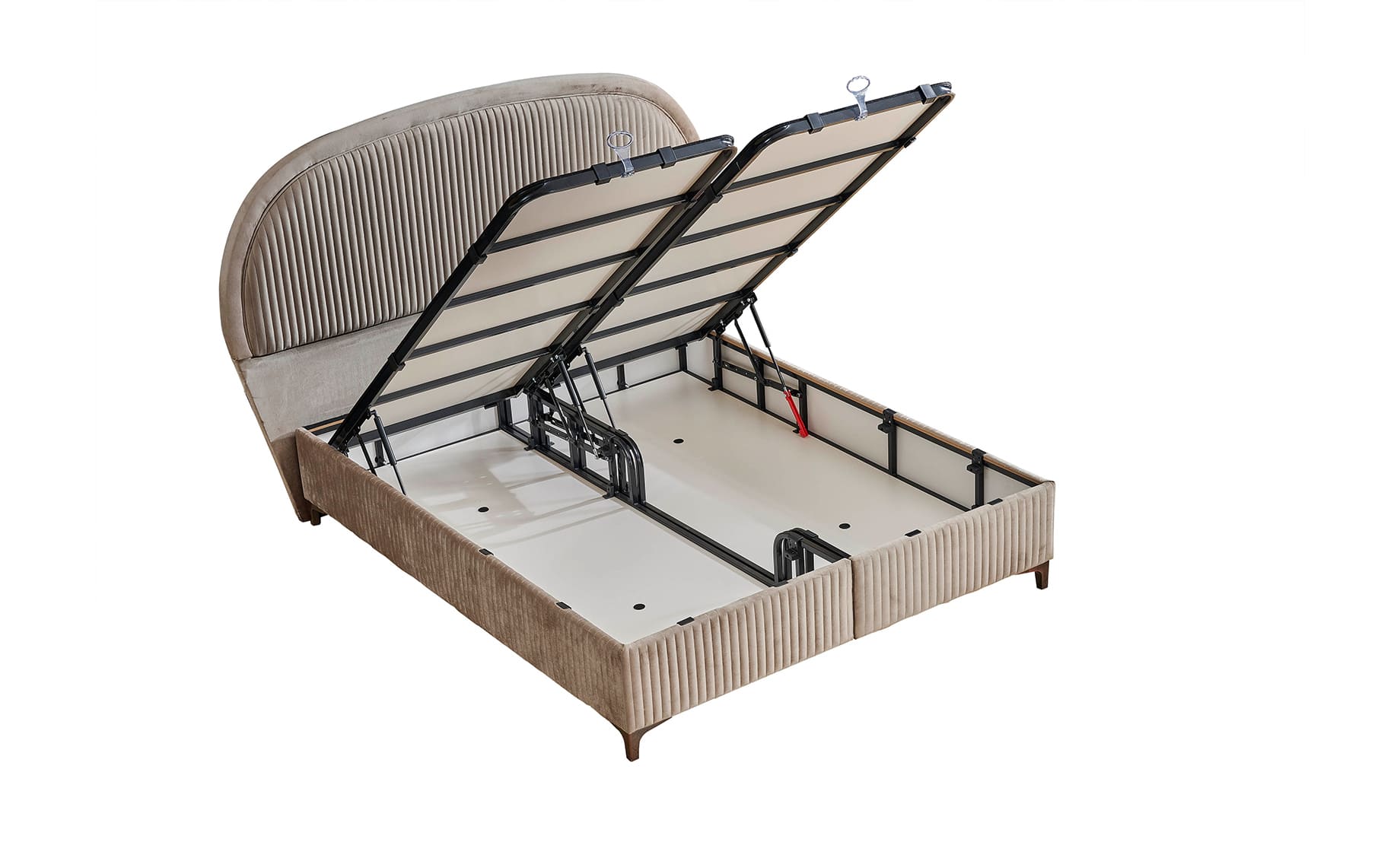 Violet boxspring krevet sa prostorom za odlaganje 196x210x133/68cm