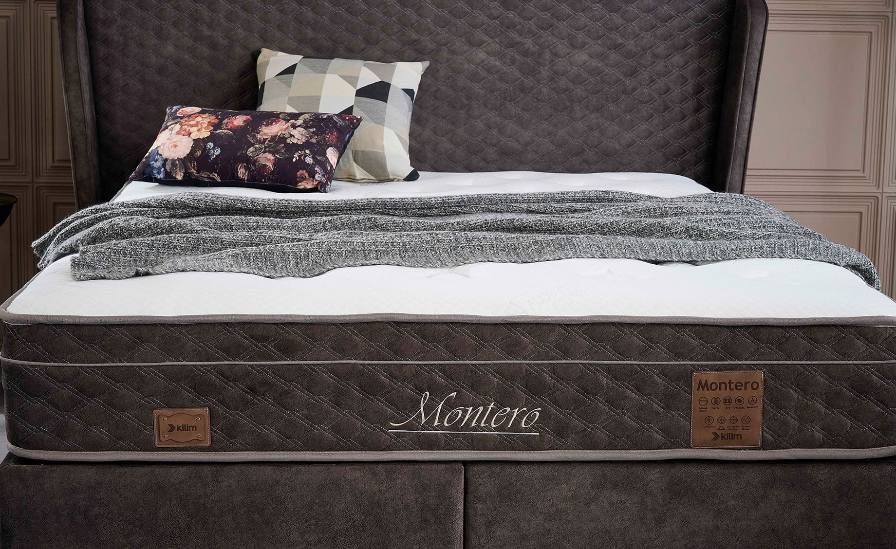 Montero boxspring krevet sa prostorom za odlaganje 156x206x126/66cm