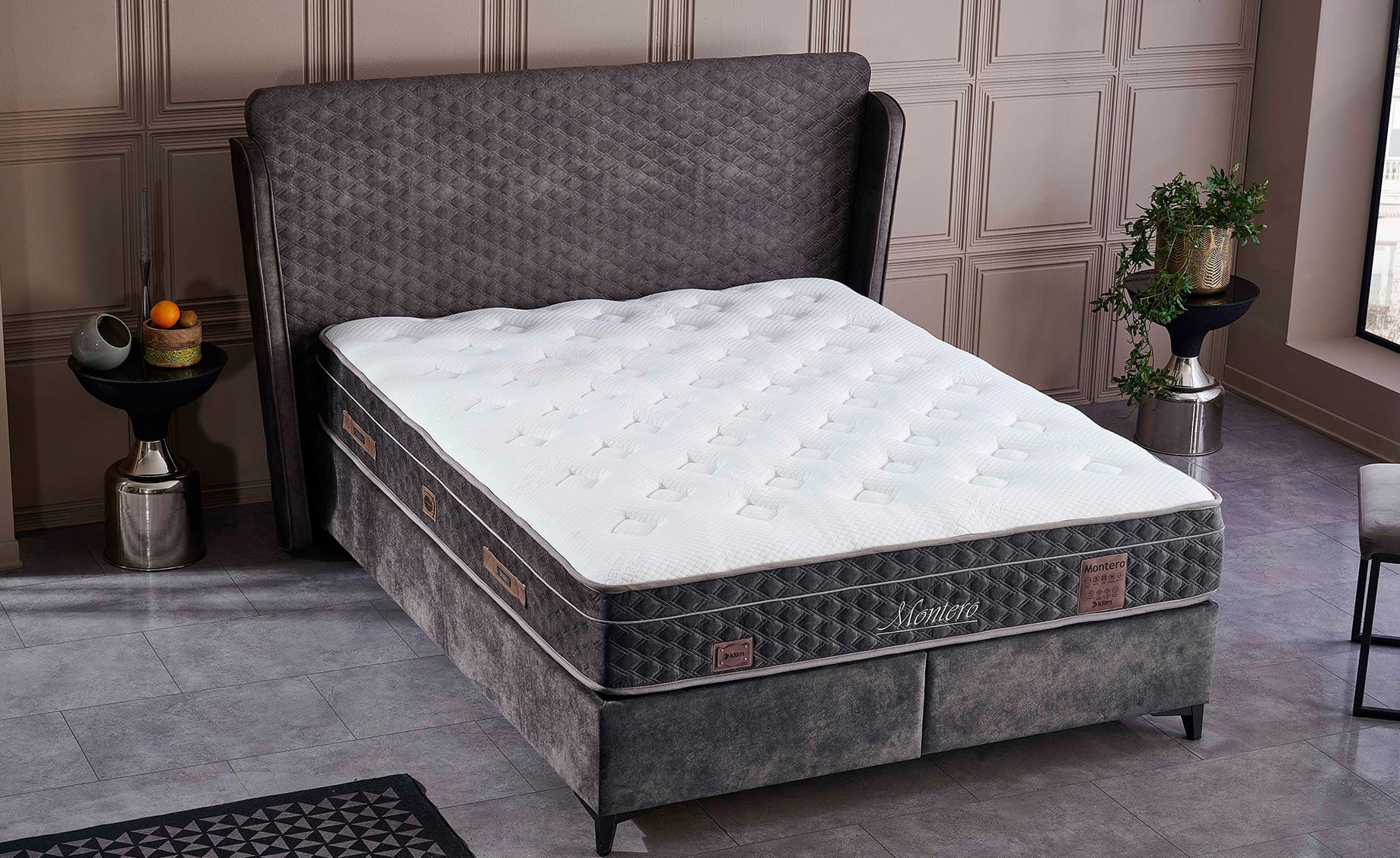 Montero boxspring krevet sa prostorom za odlaganje 156x206x126/66cm