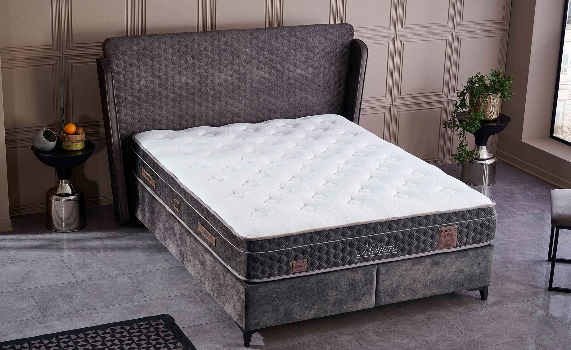 Montero boxspring krevet sa prostorom za odlaganje 176x196x126/66cm