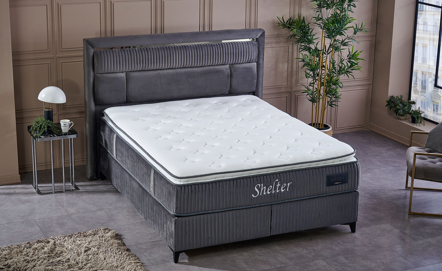 Shelter boxspring krevet sa sp.171x211x133/70 cm