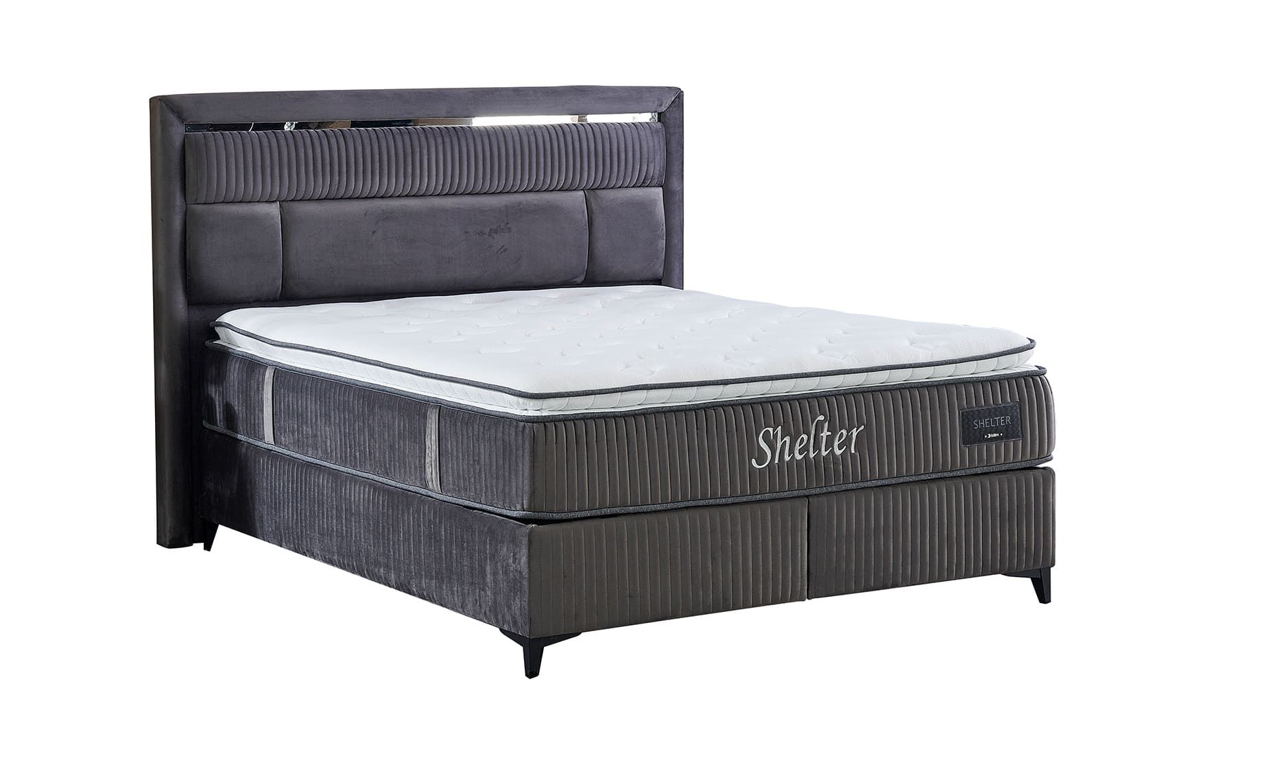 Shelter boxspring krevet sa prostorom za odlaganje 181x211x133/70cm