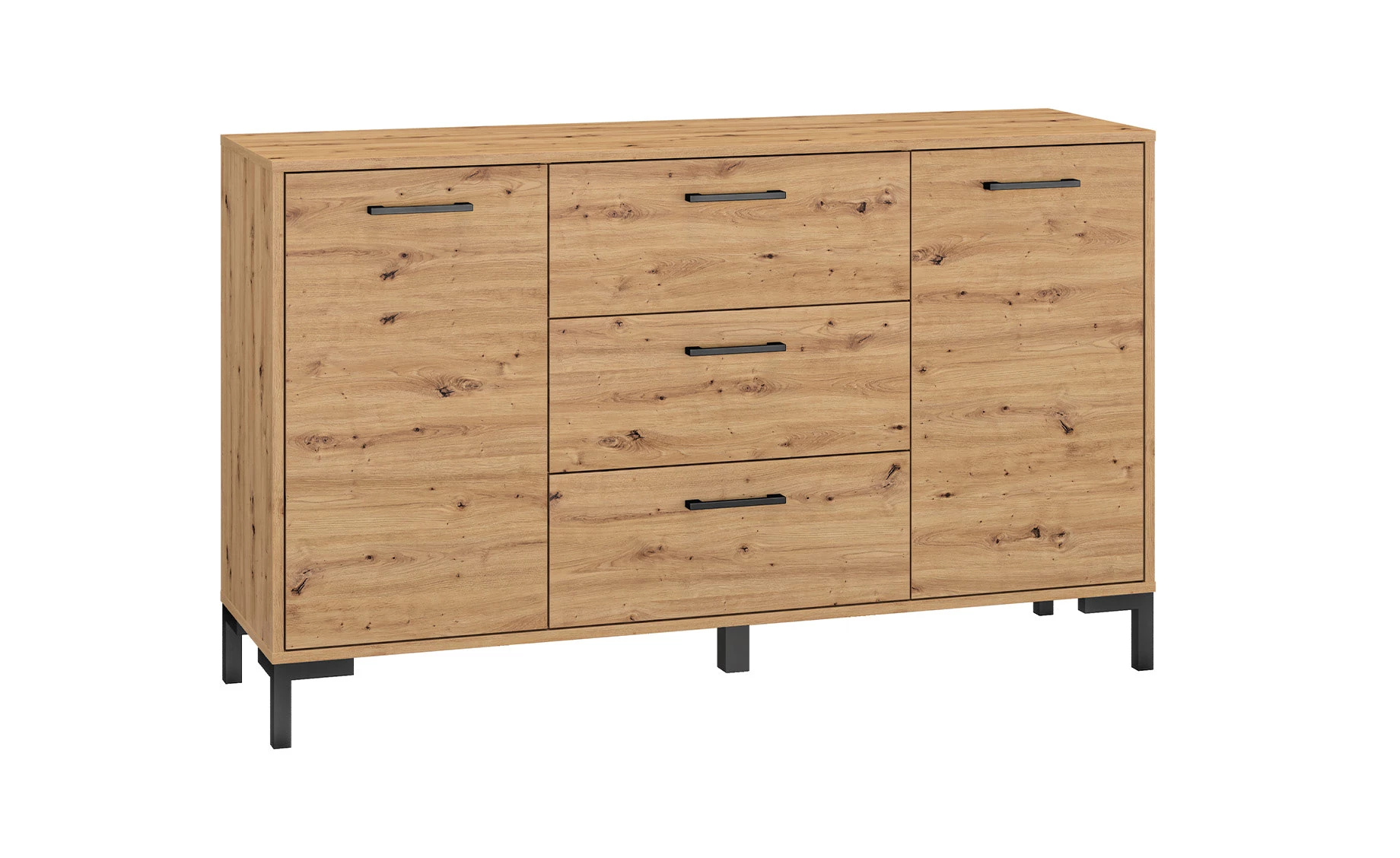 Nevio komoda 2 vrata+3 ladice 138x41x83 cm