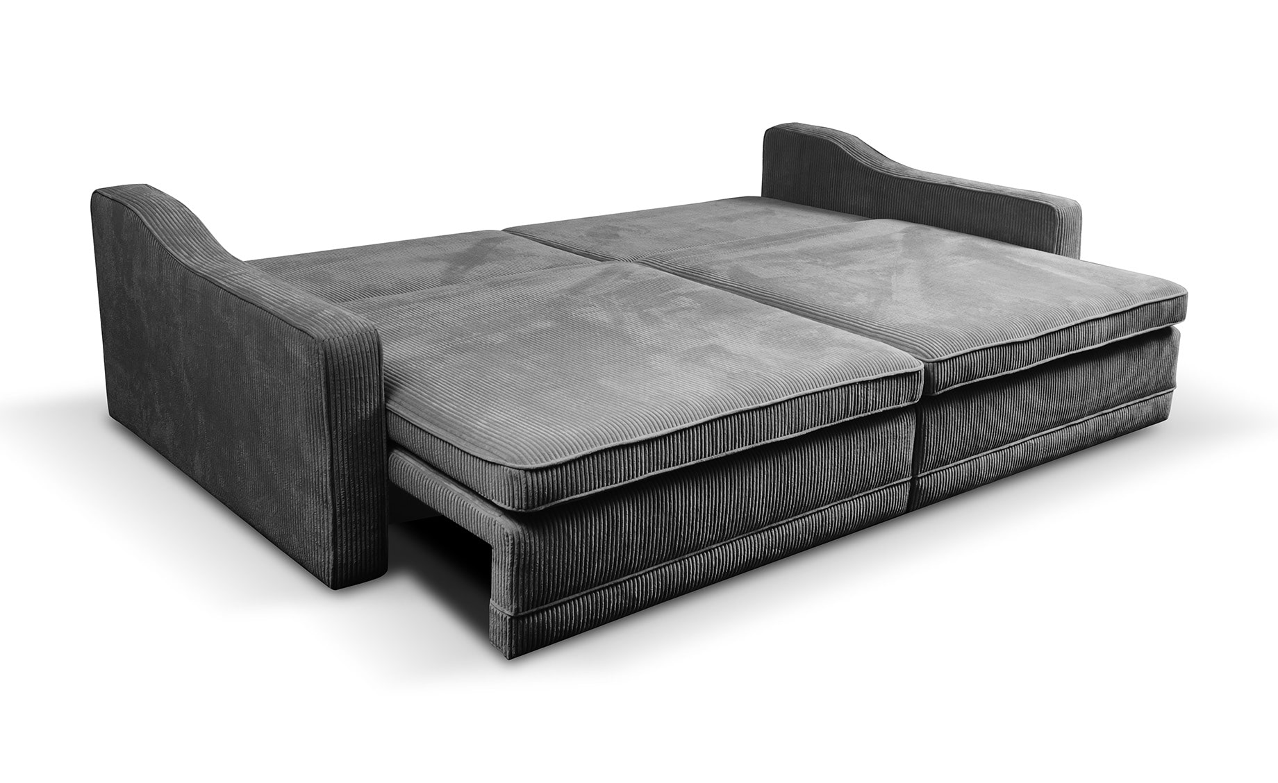Evora trosed sa ležajem i prostorom za odlaganje 276x137x71 cm tamno sivi