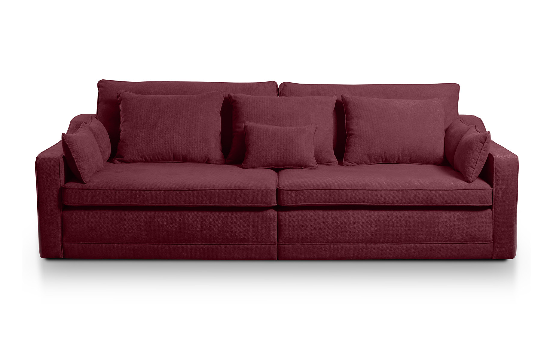 Evora trosjed s ležajem i spremnikom bordo 276x137x71 cm