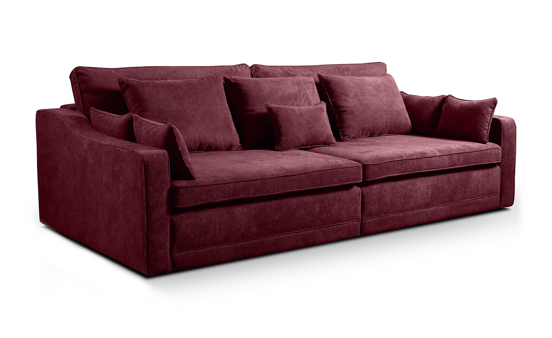 Evora trosjed s ležajem i spremnikom bordo 276x137x71 cm