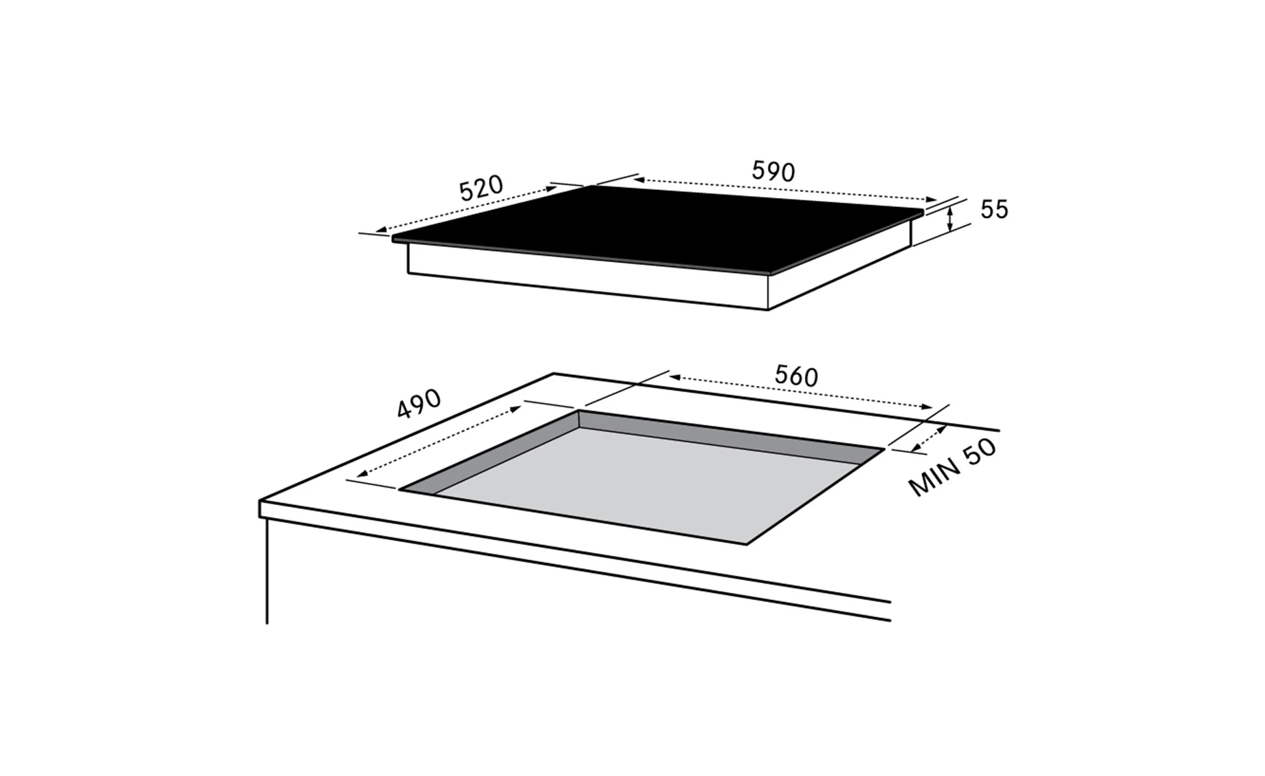 Midea MVC 605 ugradna ploča