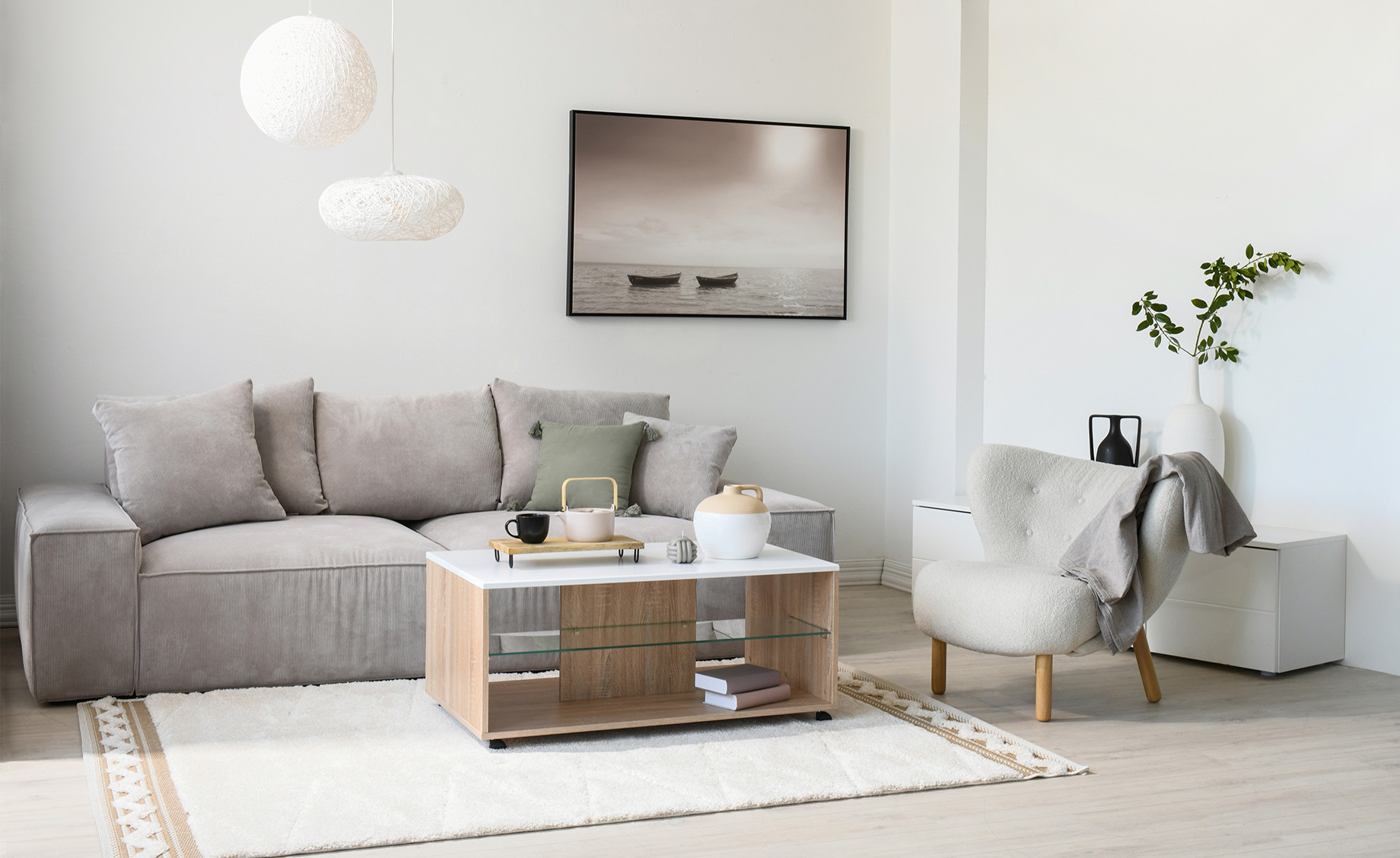 Loft megasofa 242x121x87 cm cappucino
