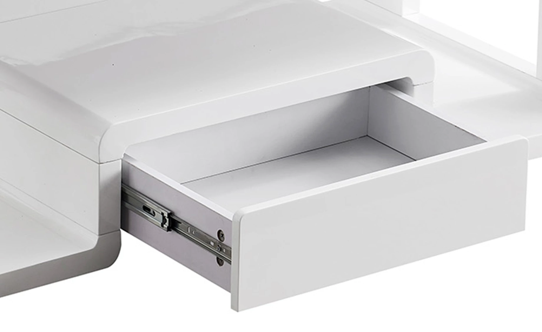 Conrad klub sto 1 fioka 120x60x40cm beli visoki sjaj