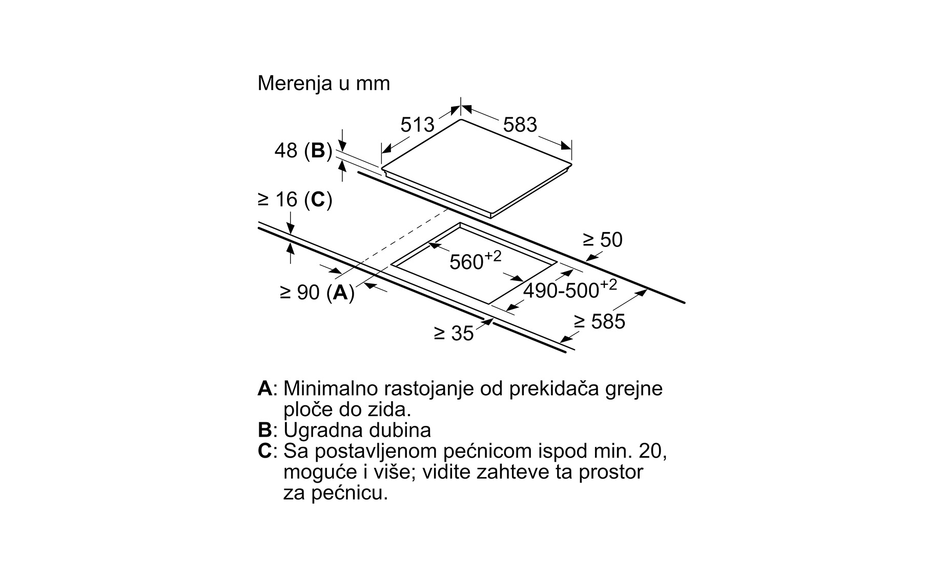Bosch PKF645CA2E ugradna ploča