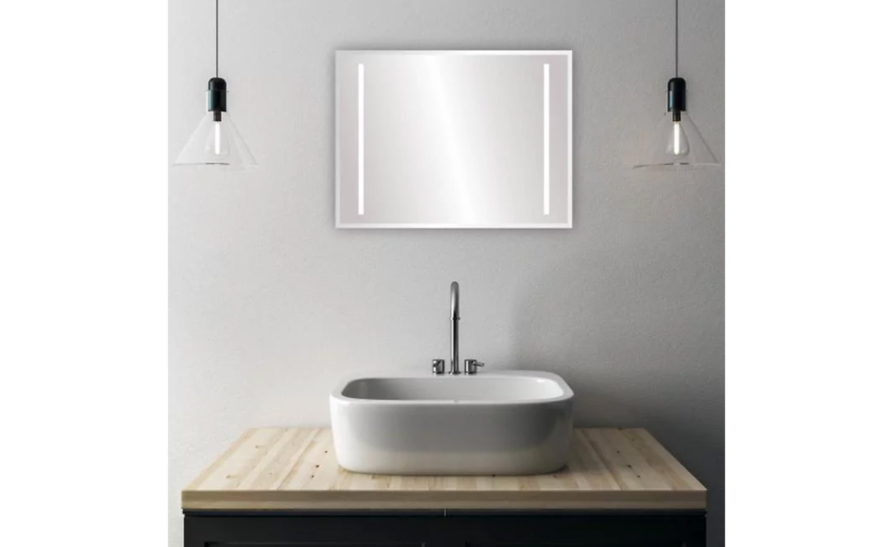 Kupatilsko ogledalo LED 2 80x60cm