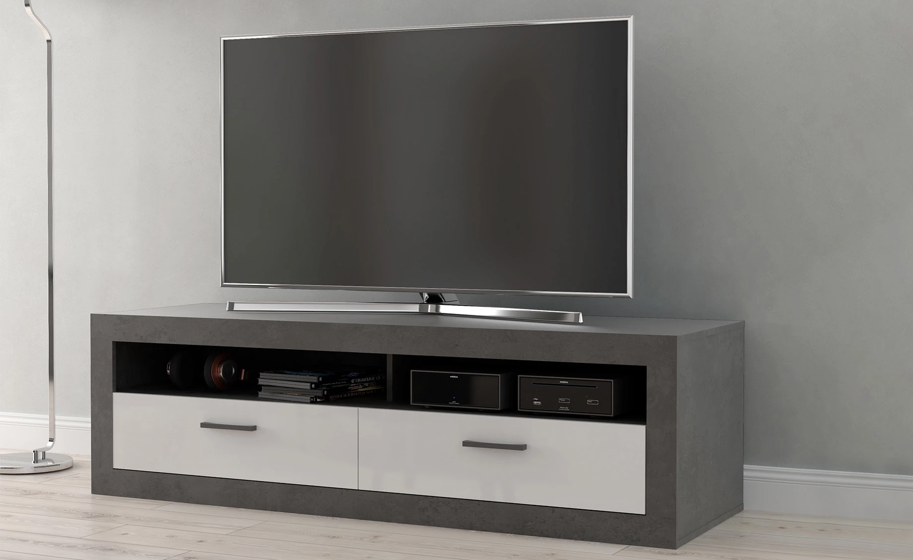 Trebbia TV stalak 2 ladice+2 otvora 153x51x47 cm