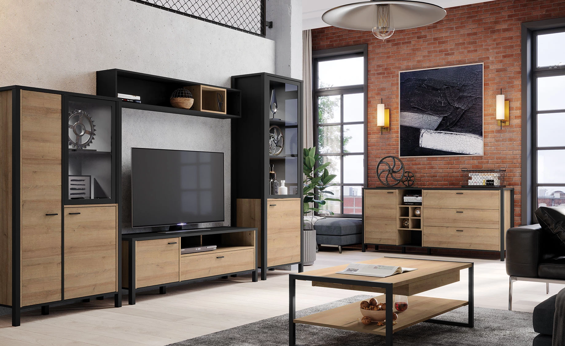 High Rock klub sto 1 fioka+1 polica 111x60x40 cm