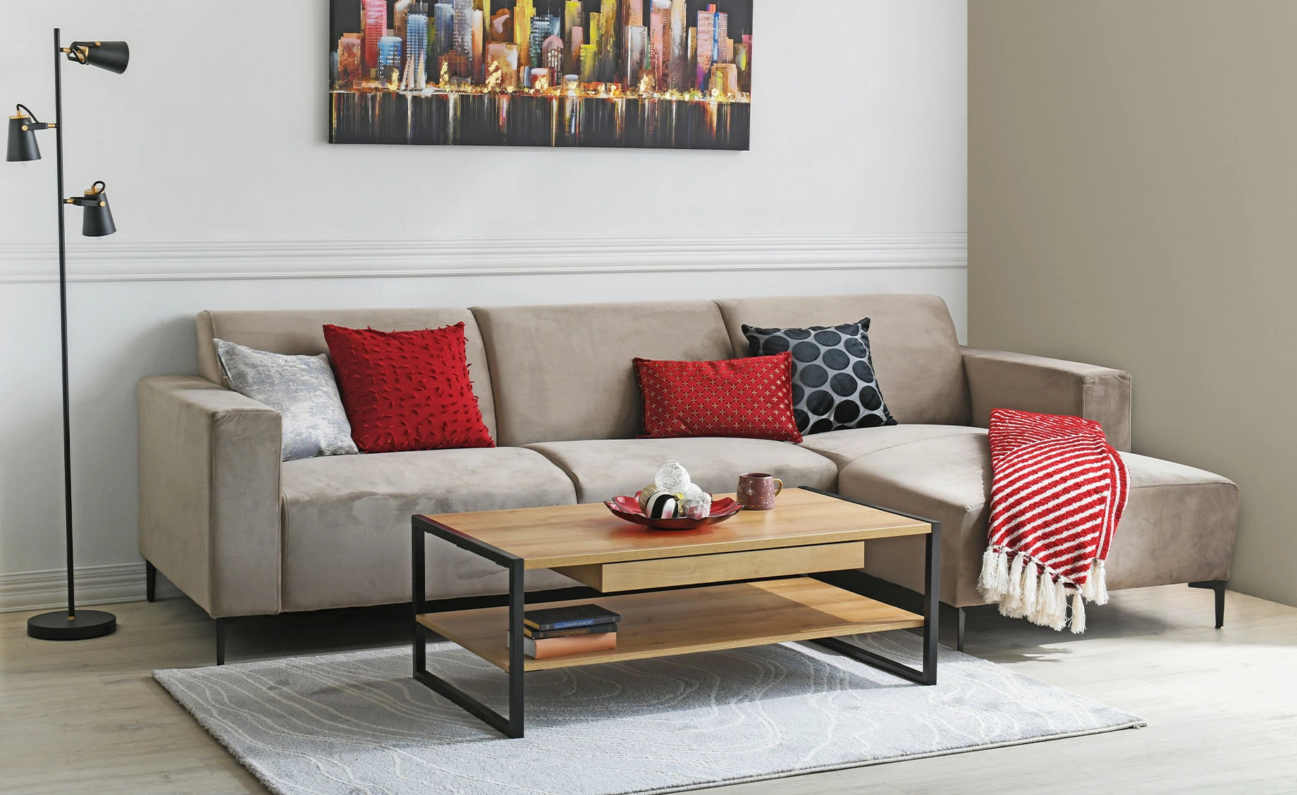 High Rock klub sto 1 fioka+1 polica 111x60x40 cm