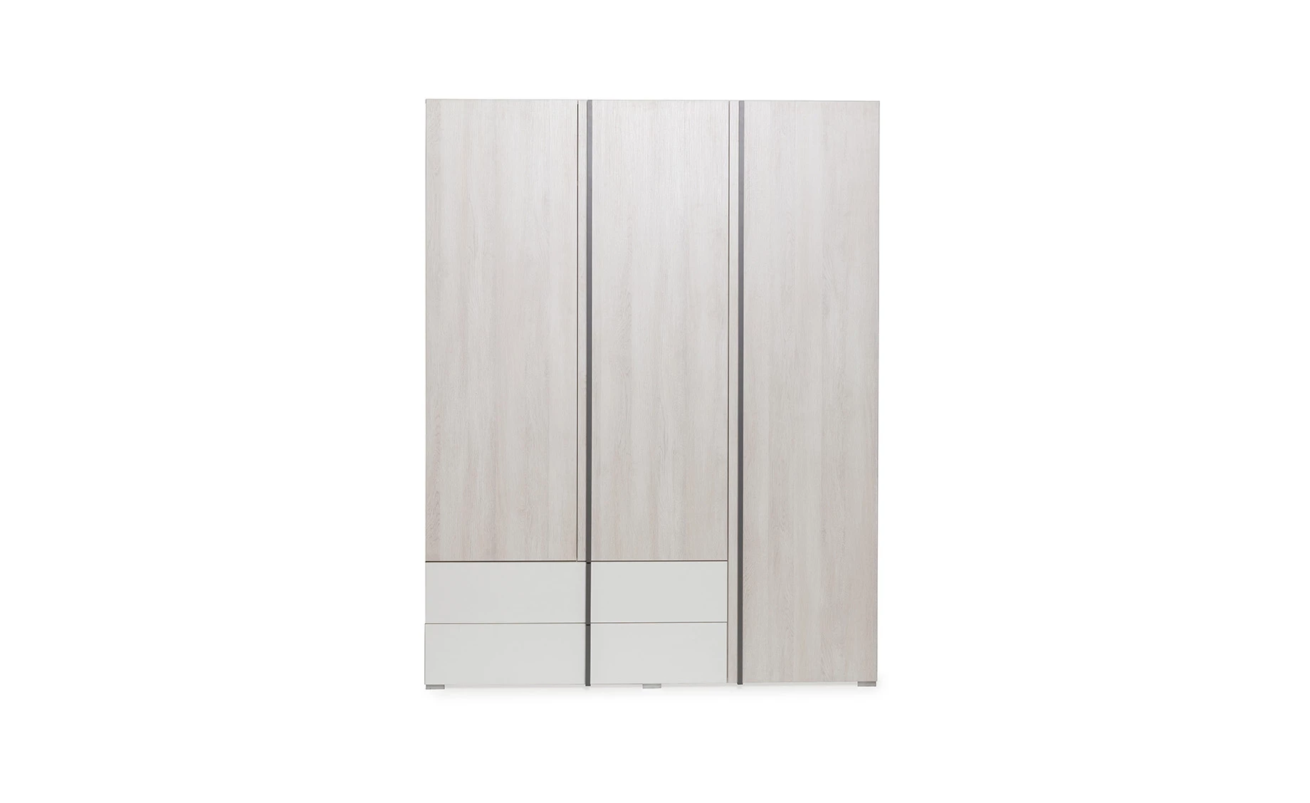 Remo ormar 3 vrata+2 ladice 150x53x195 cm bijela/natur