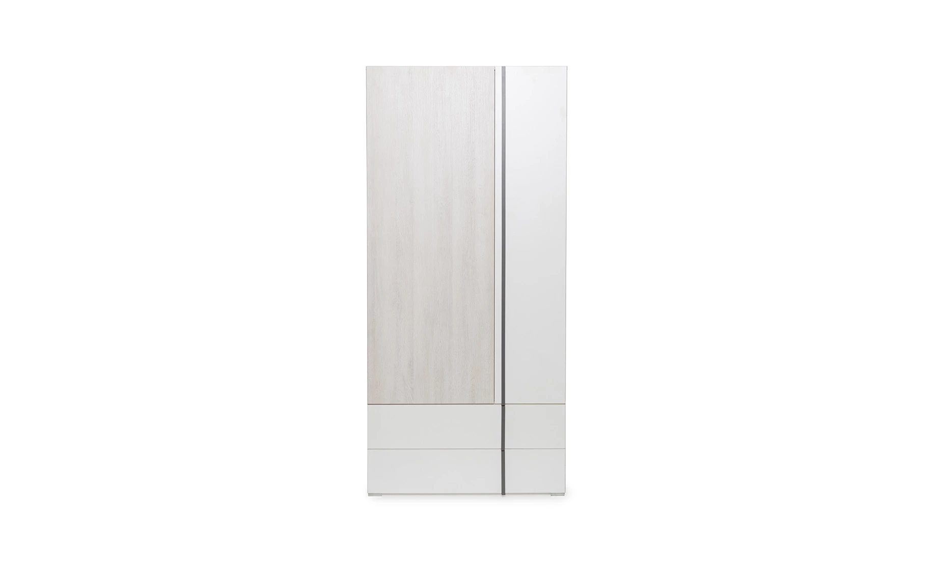 Remo ormar 2 vrata+2 ladice 90x53x195 cm bijela/natur