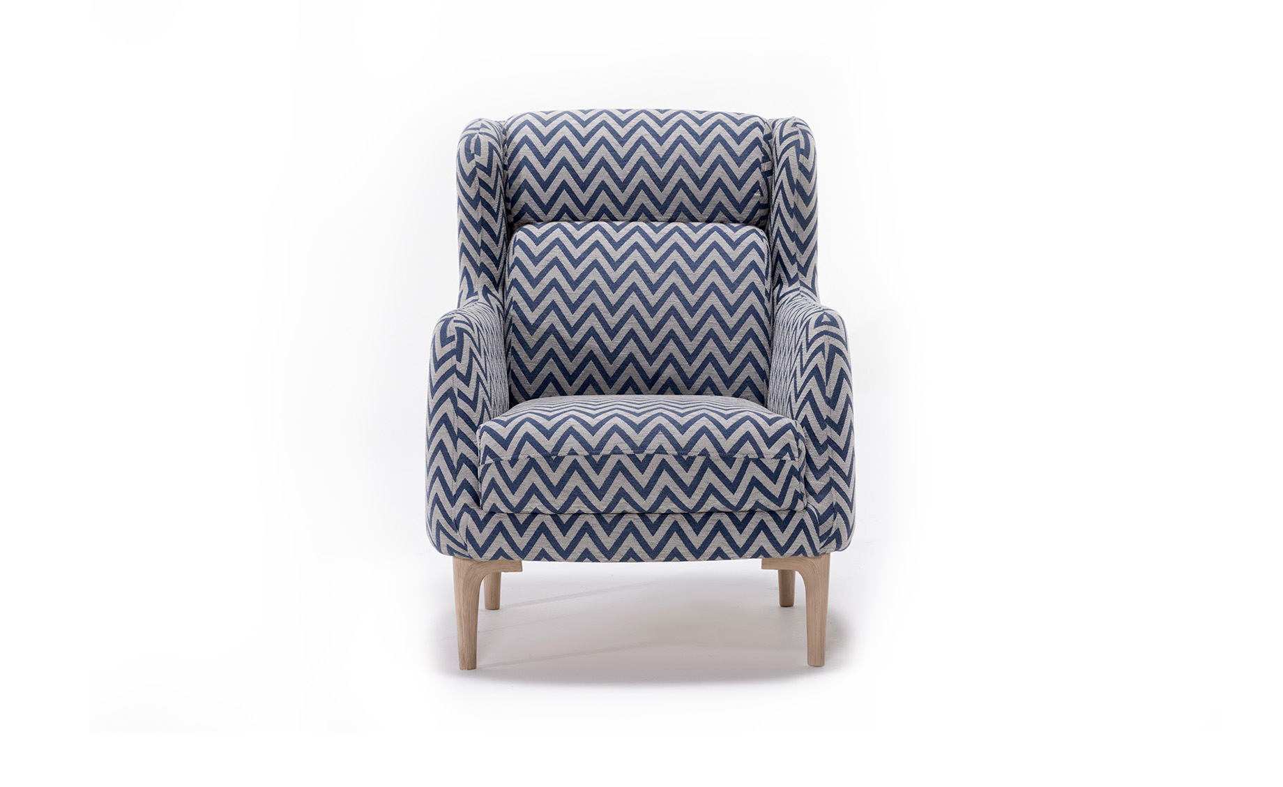 Retro fotelja sivo-plava 73,5x94x93,5 cm