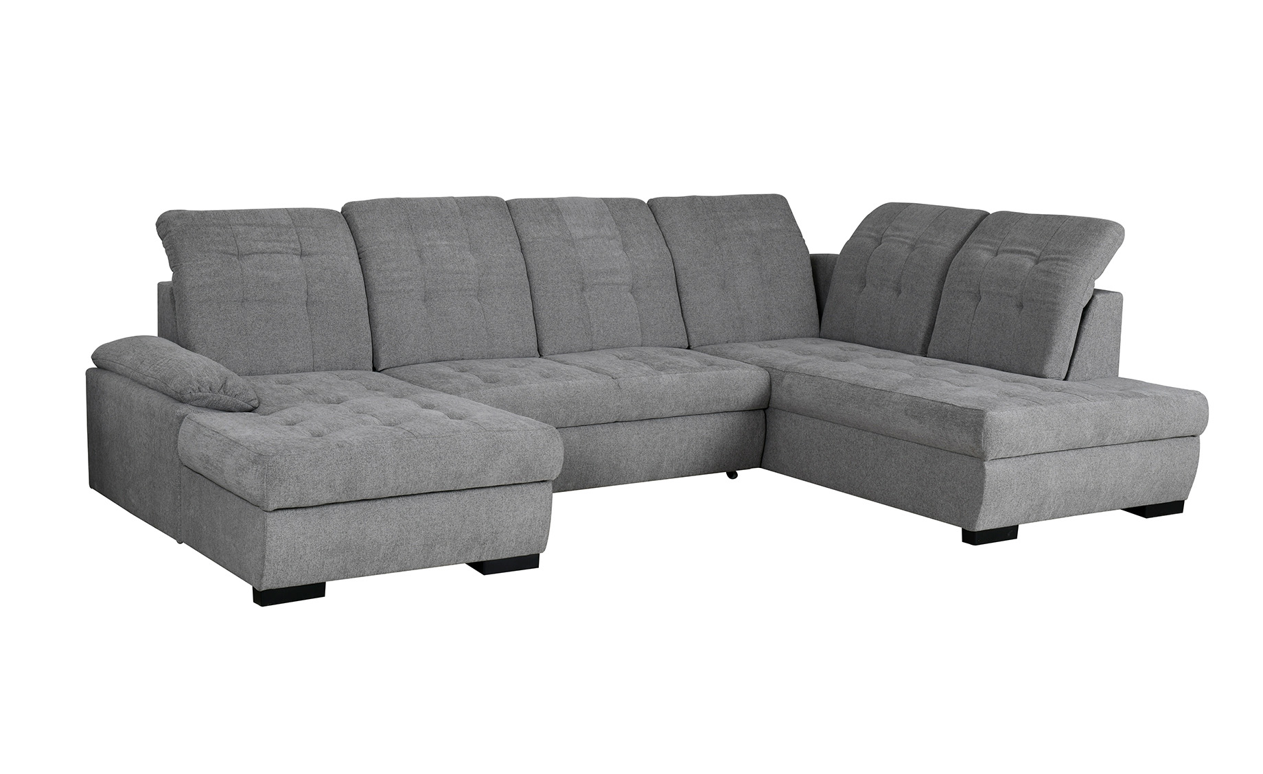 Brookly ugaona garnitura sa ležajem siva desna 340x220x90 cm