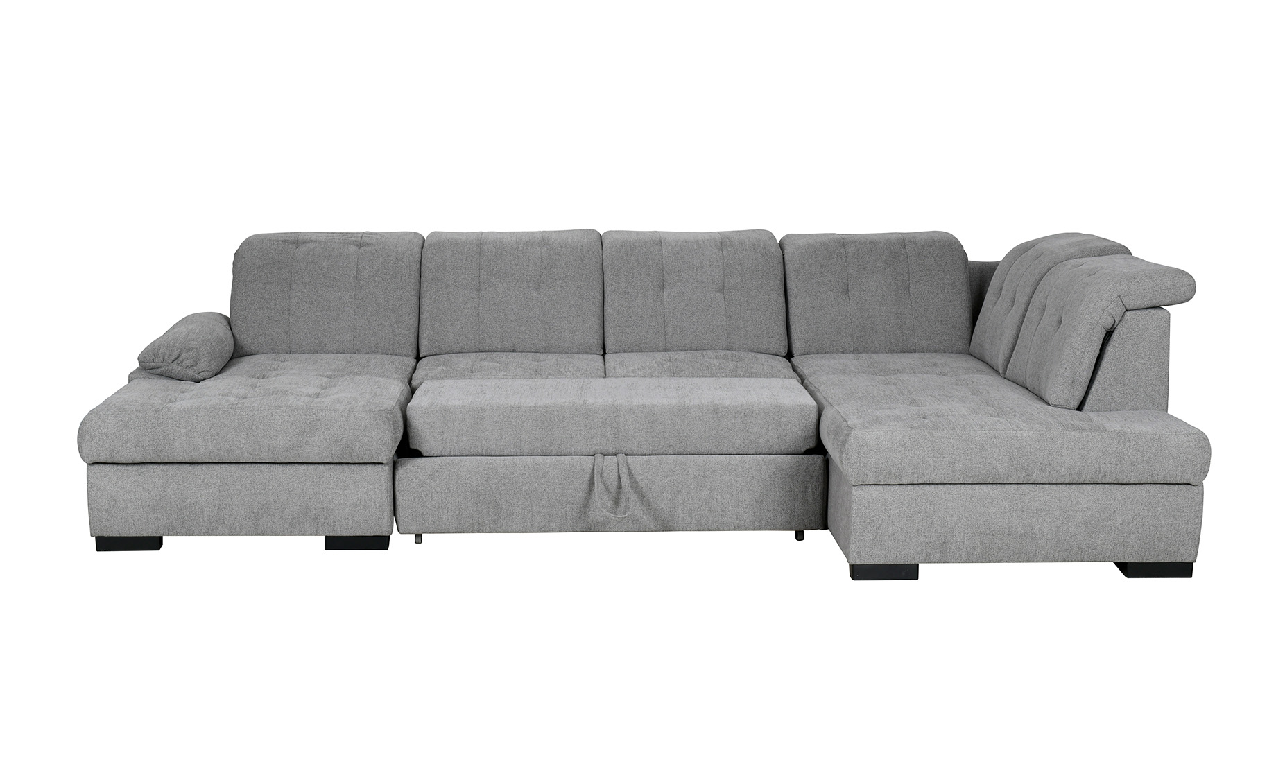 Brookly ugaona garnitura sa ležajem siva desna 340x220x90 cm