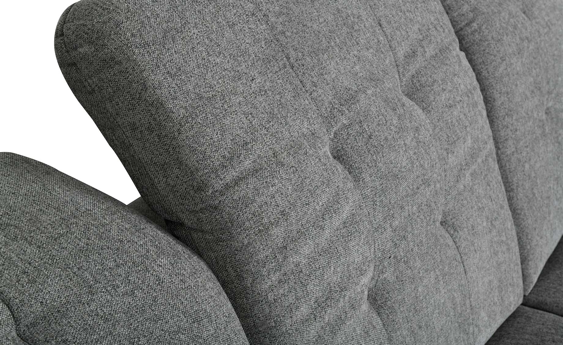 Brookly ugaona garnitura sa ležajem siva desna 340x220x90 cm