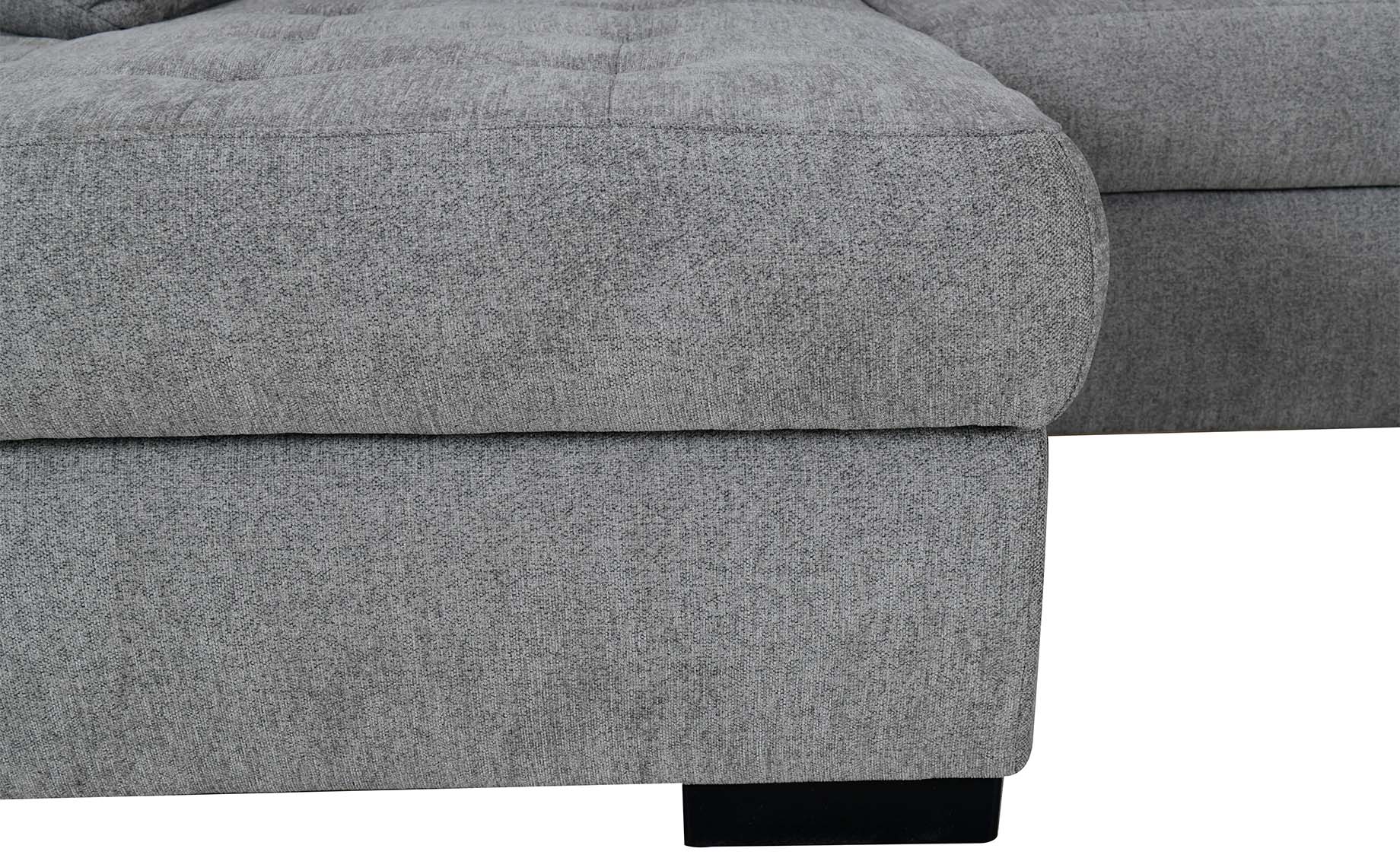 Brookly ugaona garnitura sa ležajem siva desna 340x220x90 cm
