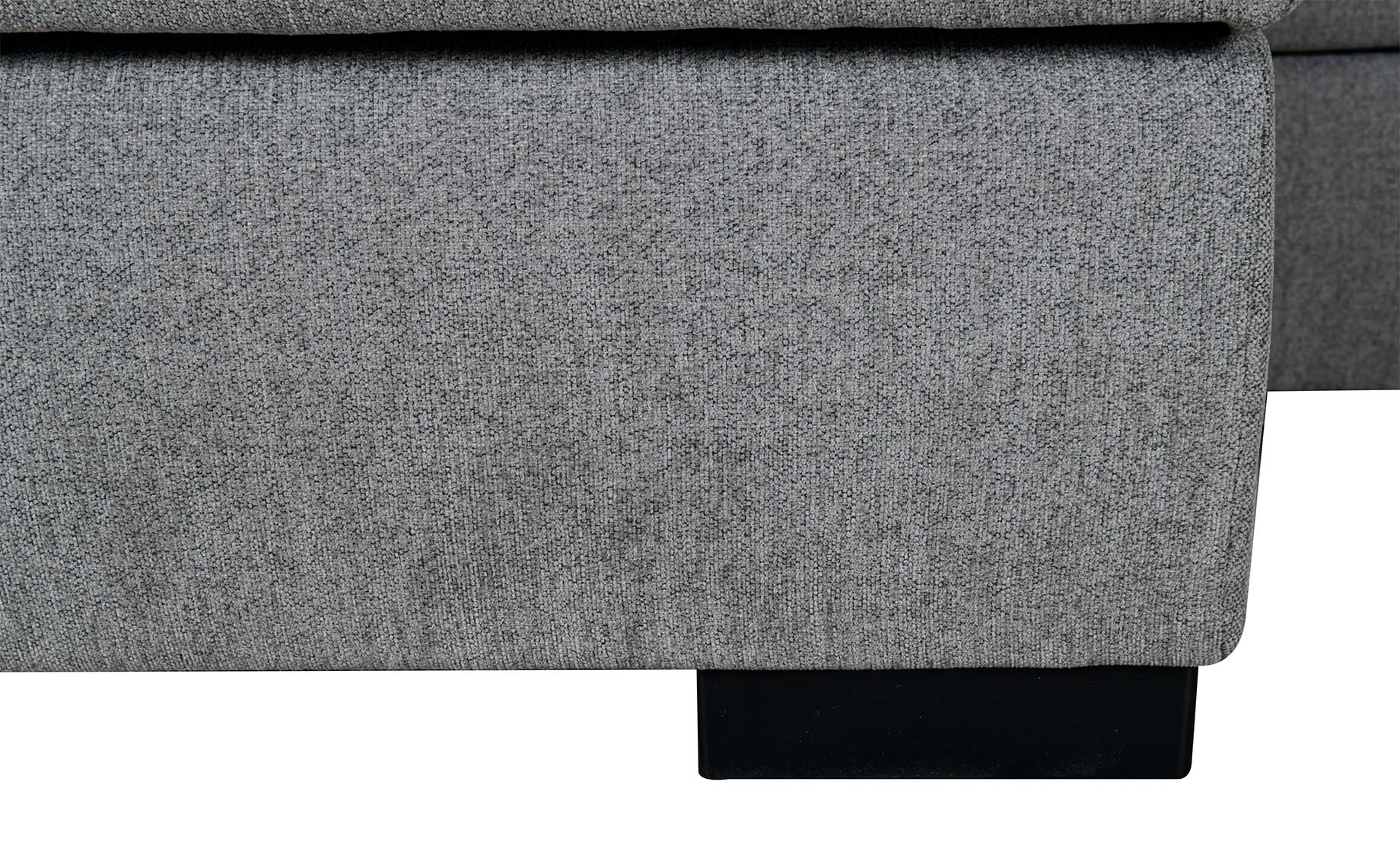 Brookly ugaona garnitura sa ležajem siva desna 340x220x90 cm