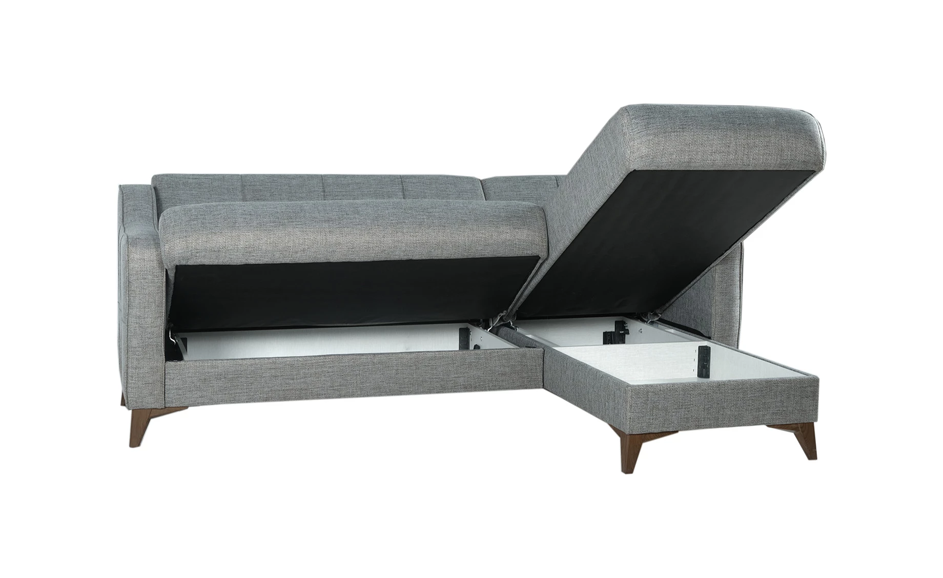 Clara ugaona garnitura sa ležajem i prostorom za odlaganje siva univerzalna 214x156x92 cm