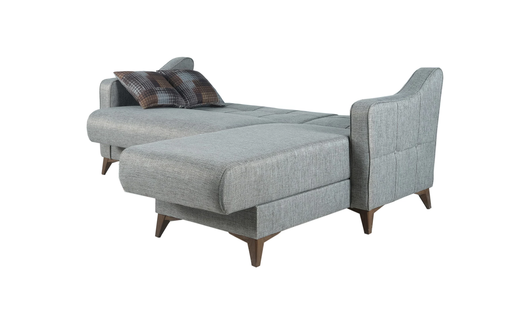 Clara ugaona garnitura sa ležajem i prostorom za odlaganje siva univerzalna 214x156x92 cm