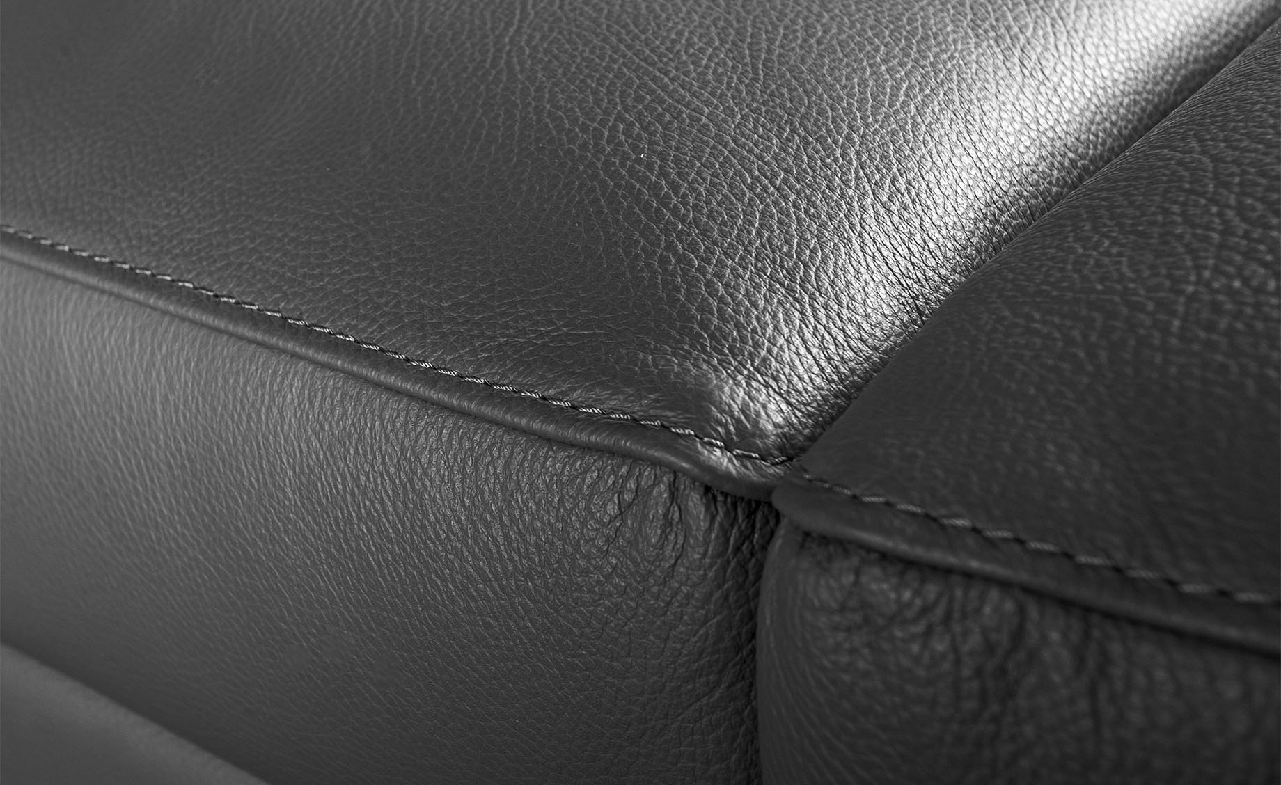 Kansas ugaona garnitura sa el.relax funkcijom koža antracit leva 282x224x72/94 cm