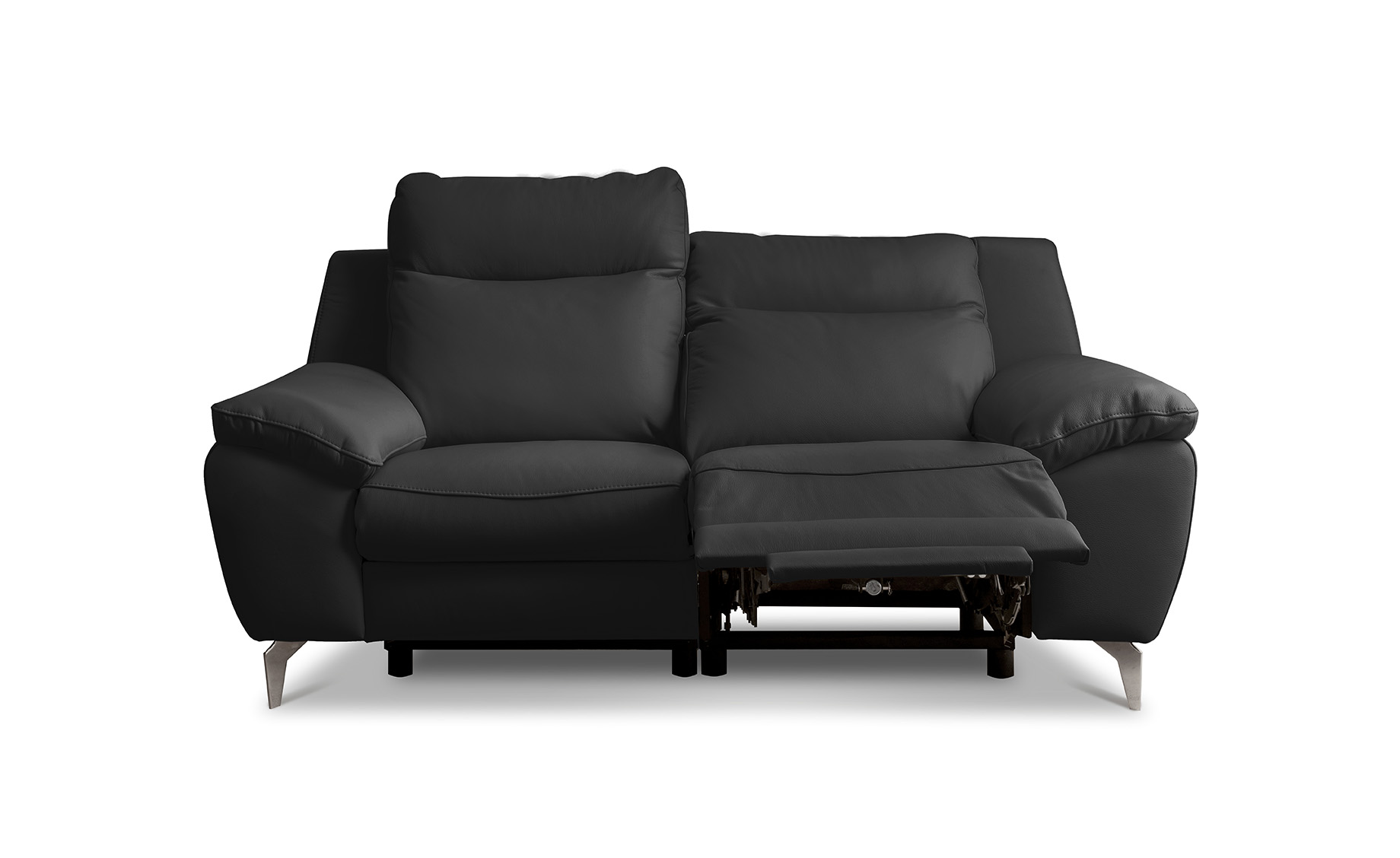 Perle dvosed sa dva električna relax mehanizma koža crna 178x96x95 CM