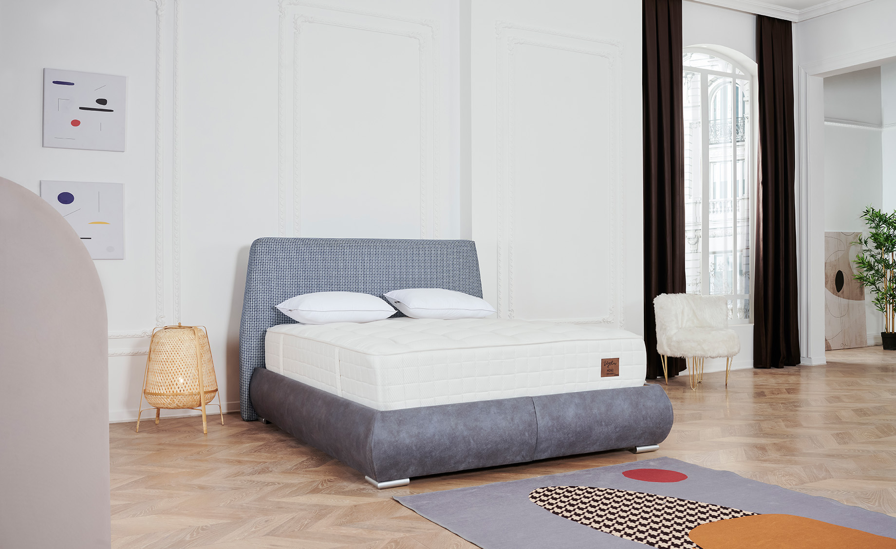 Napoli krevet sa prostorom za odlaganje 114x213x124 cm sivi