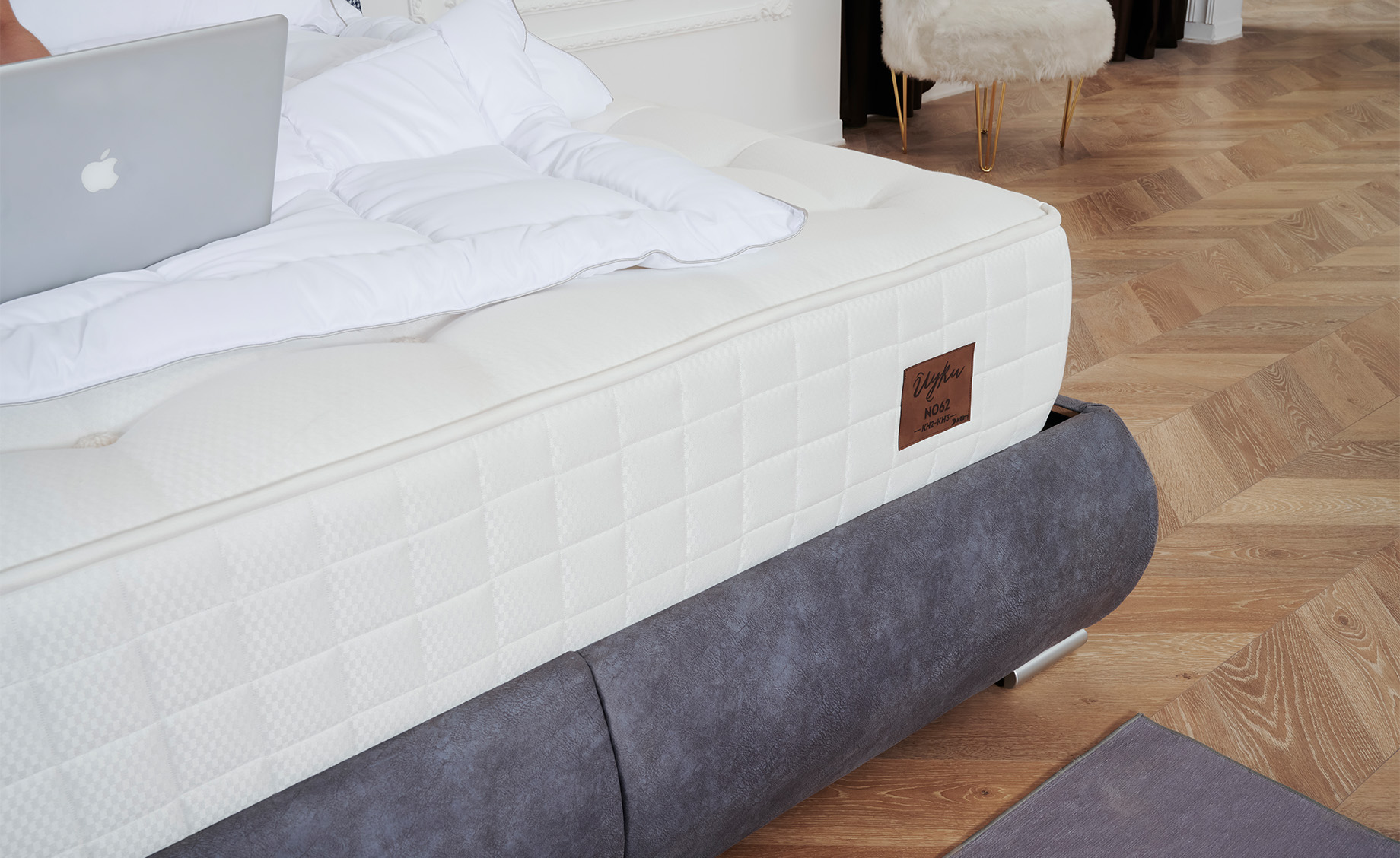 Napoli krevet sa prostorom za odlaganje 114x213x124 cm sivi