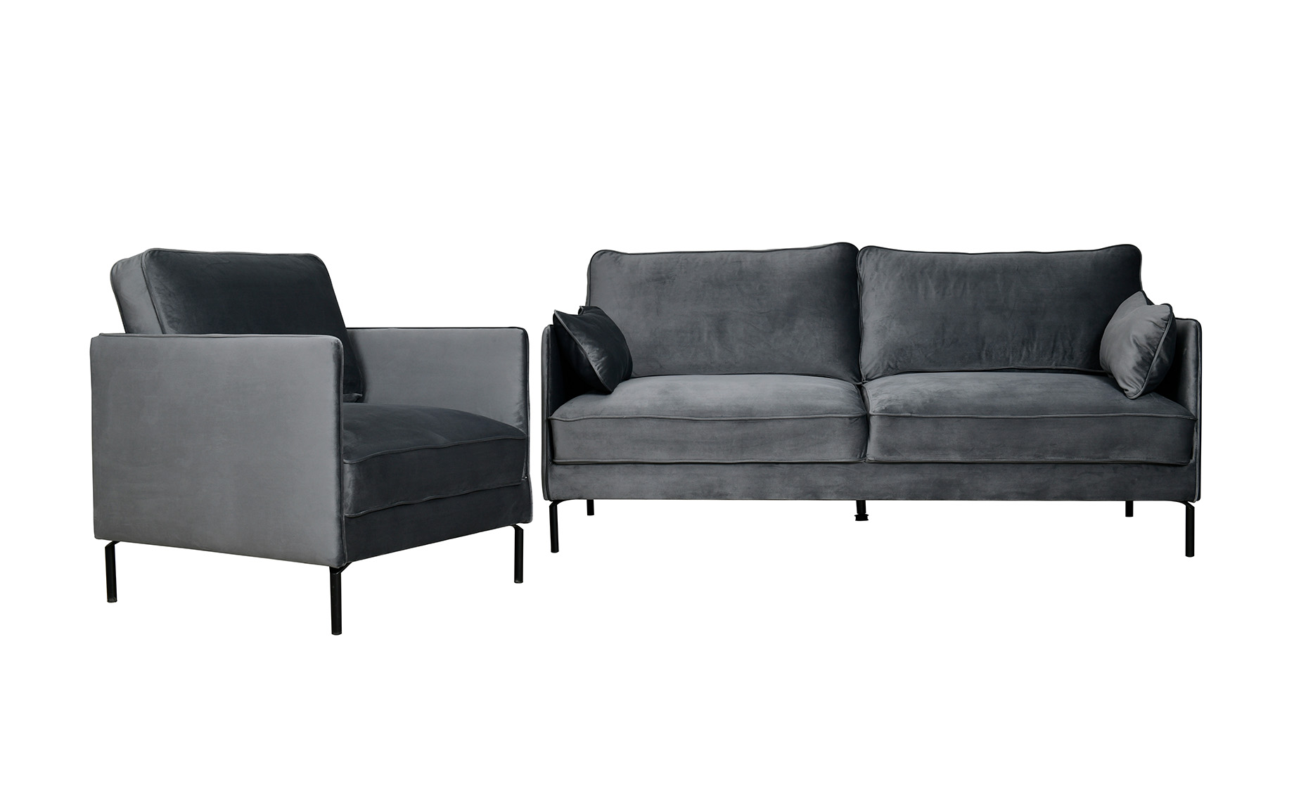 Raven trosjed sivi 197x86x54cm