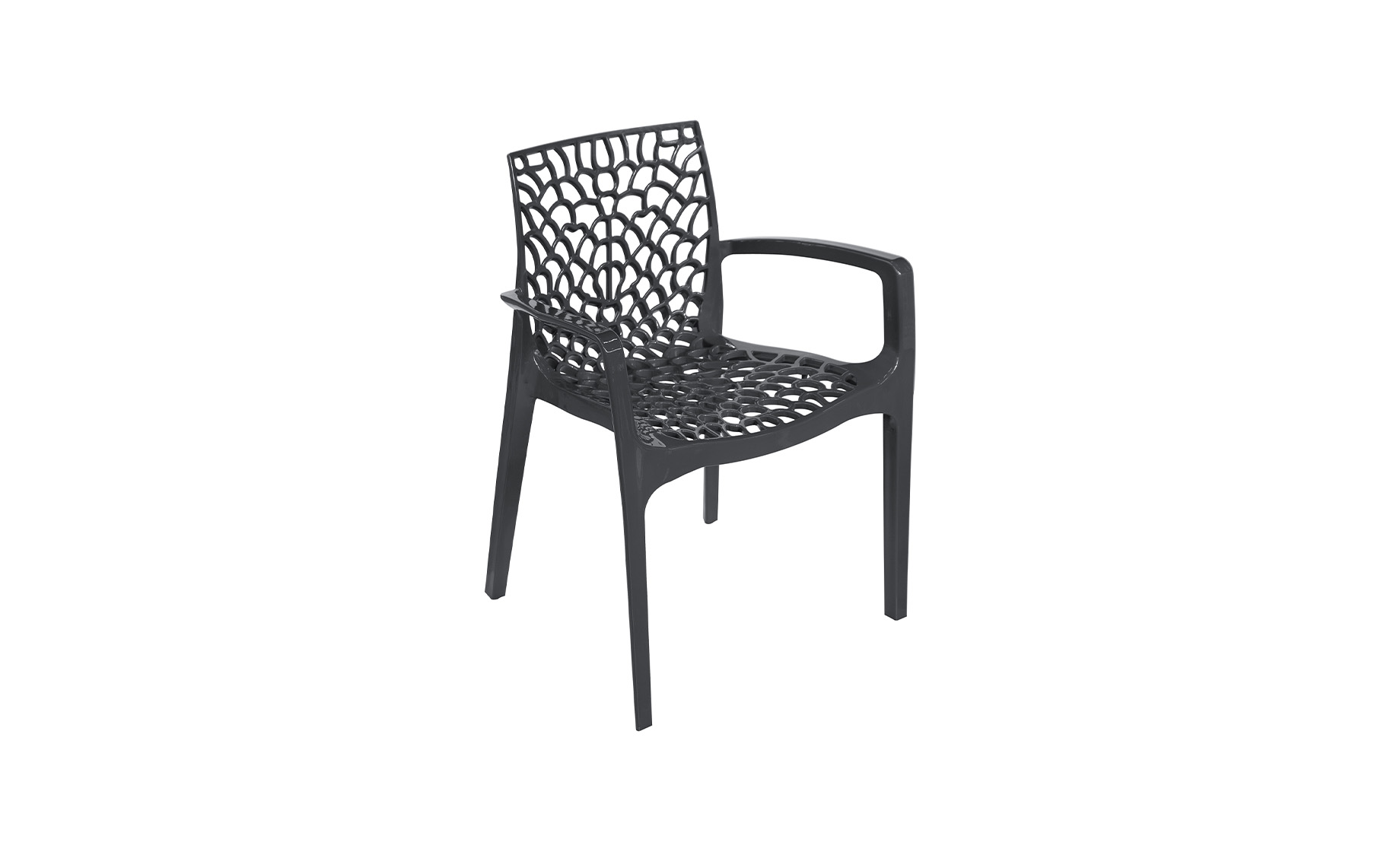 Gruvyer stolica sa rukonaslonima 58x53x81 cm antracit