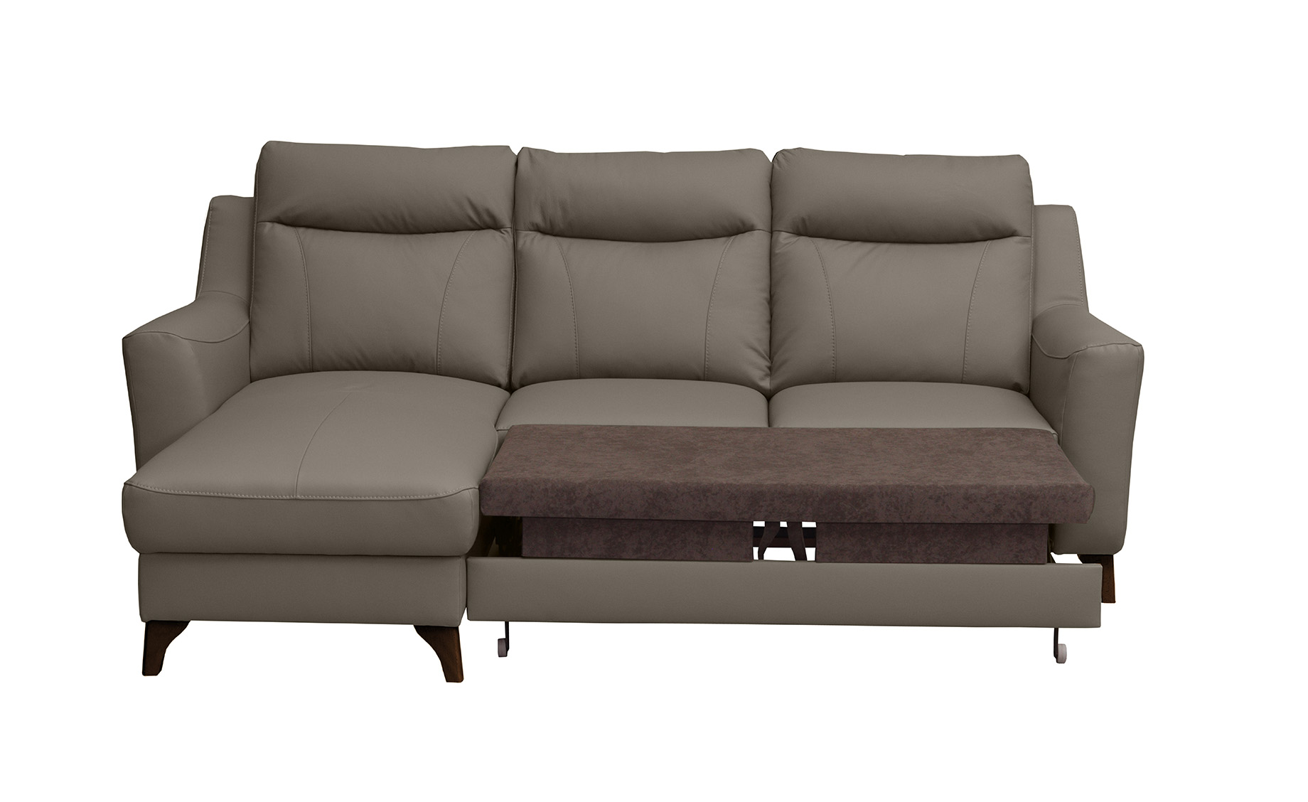 Link ugaona garnitura sa ležajem madras koža leva 235x169x100