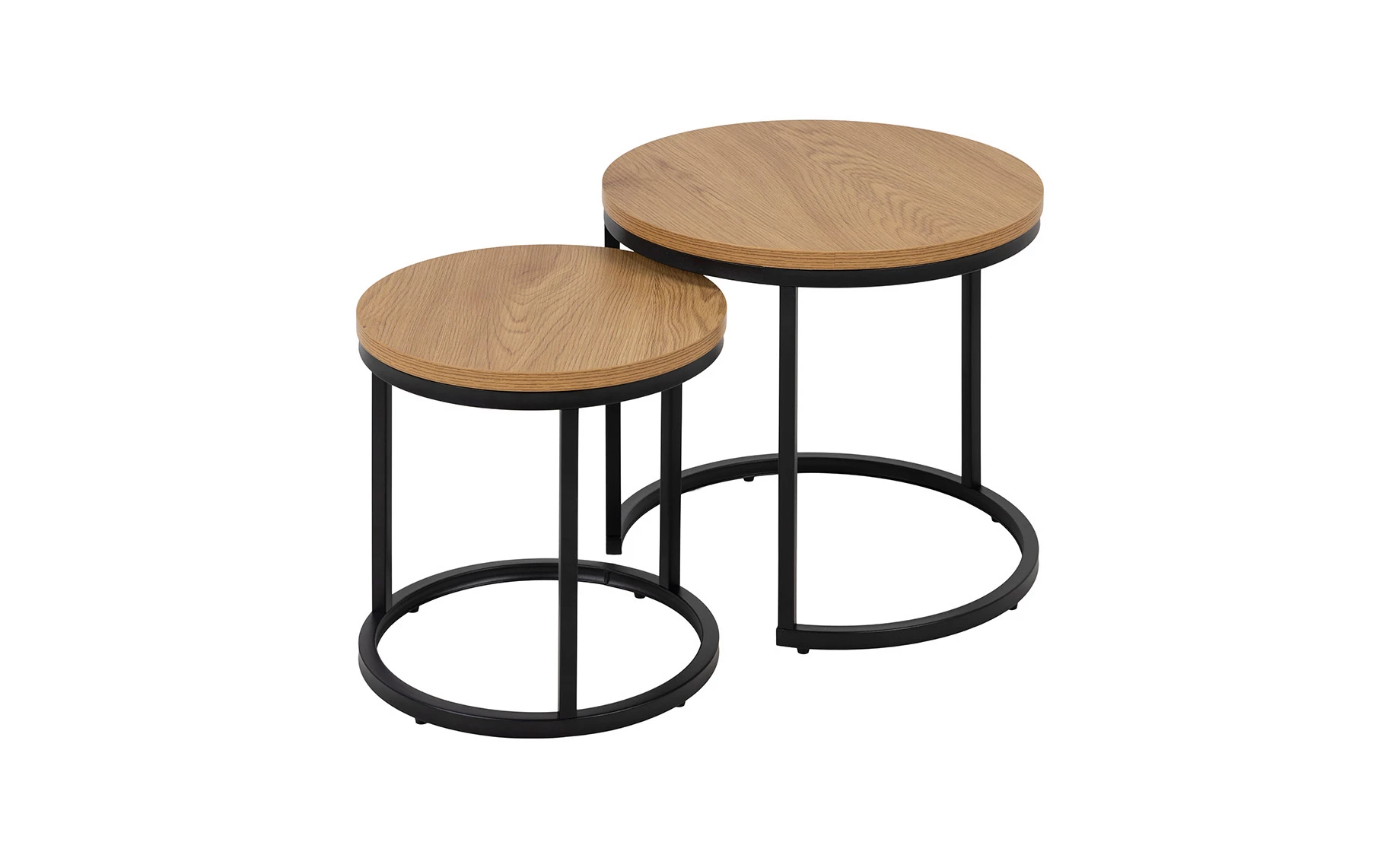 Spiro set stolića 2/1 natur/crni metal